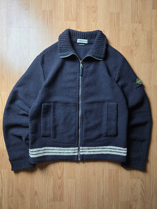 Vintage Stone Island AW01 Heavyweight Wool Zip Cardigan (L)