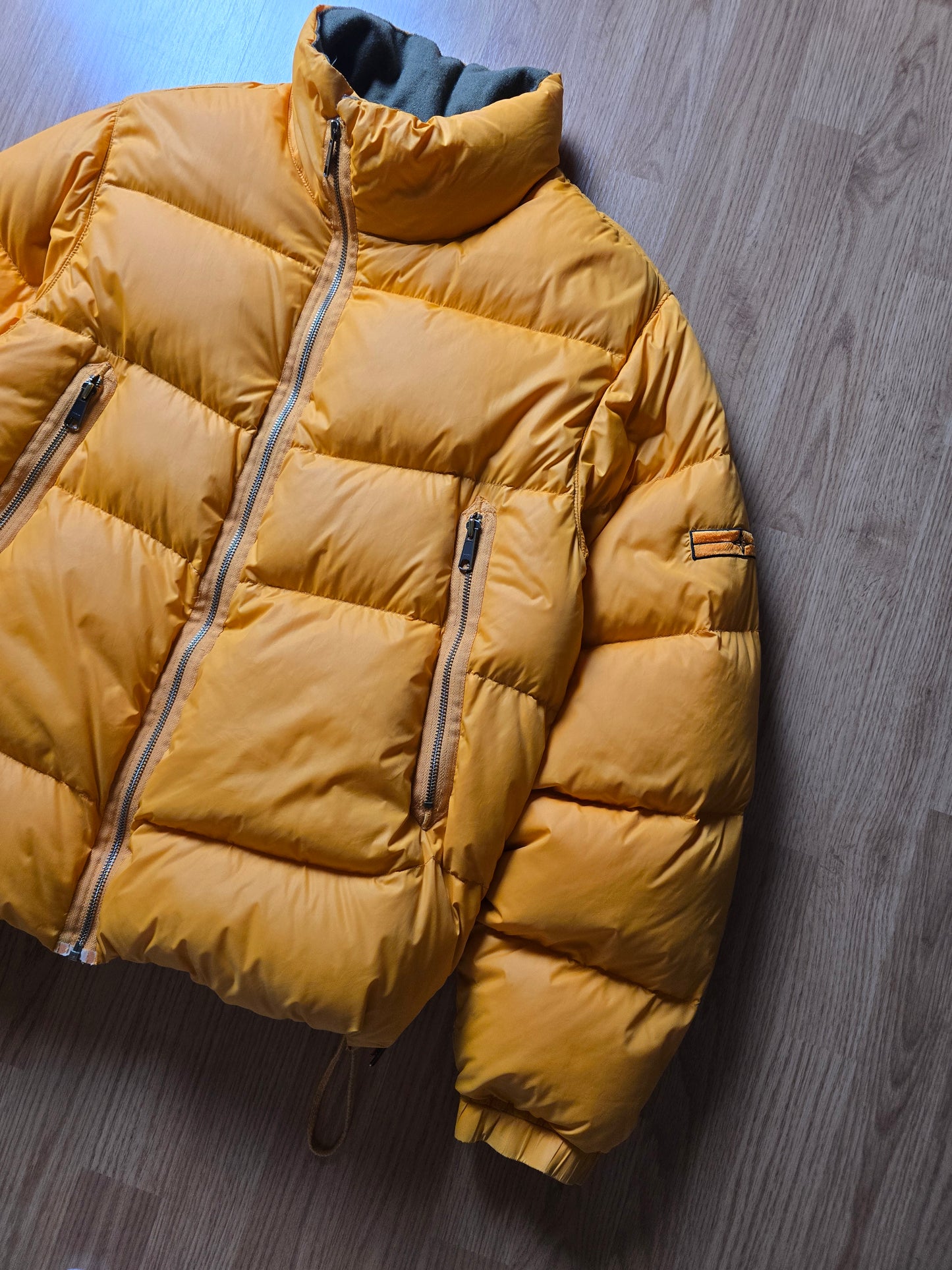 RARE Stone Island Denims AW07 Goose Down Asymmetrical Zip Puffer Jacket (L)