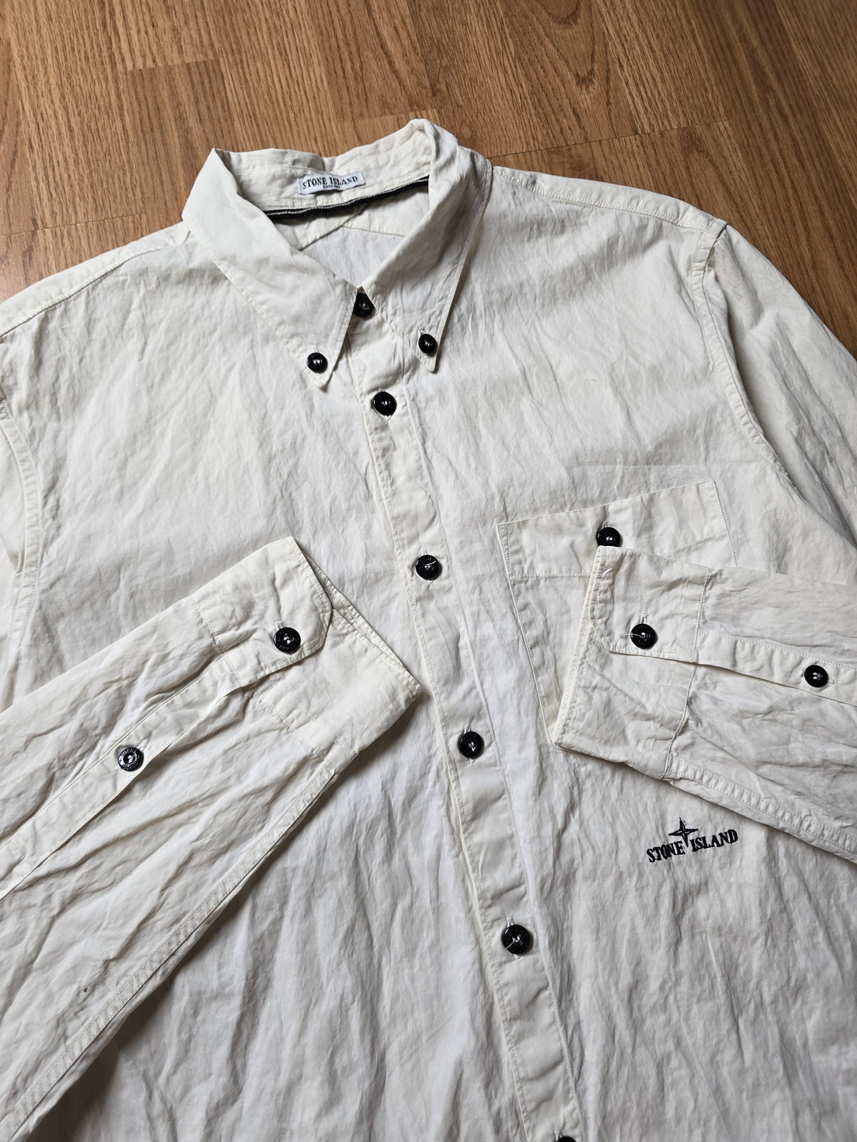 Vintage Stone Island Embroidered Cotton blend LS Shirt (L)