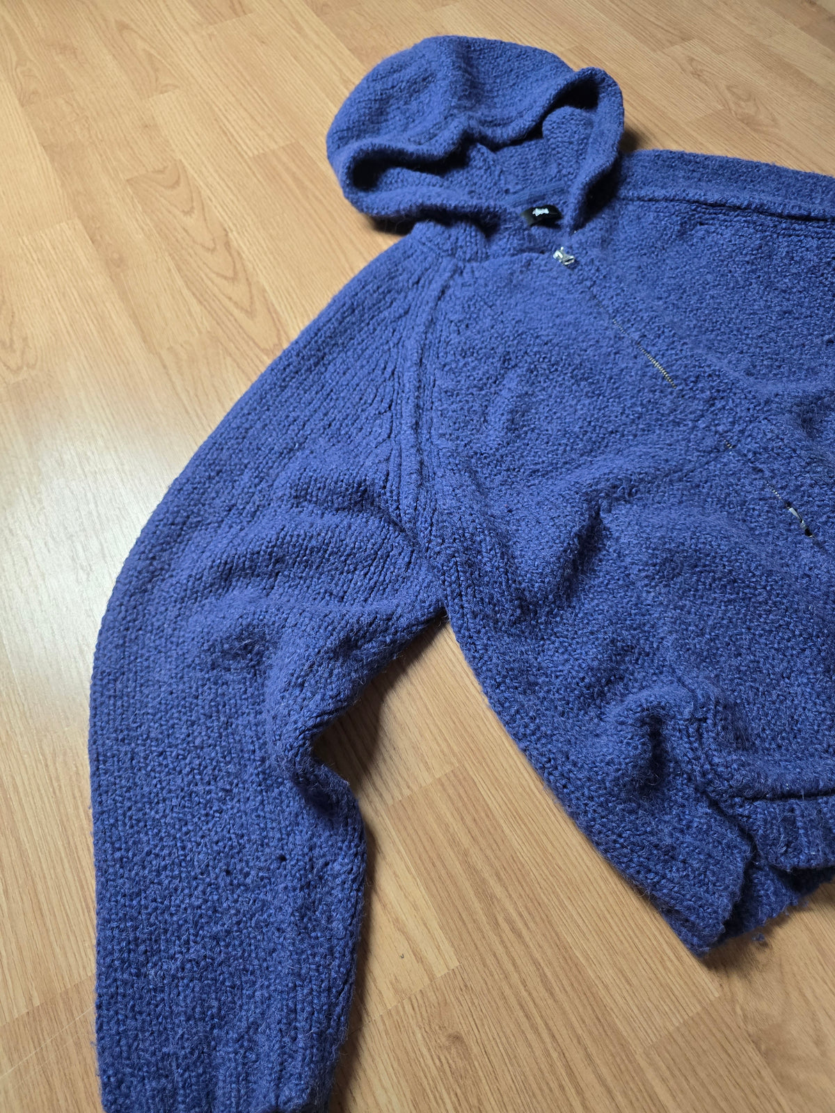 Stussy Heavyweight 'Chunky' Wool & Alpaca Knit Hoodie (XL)