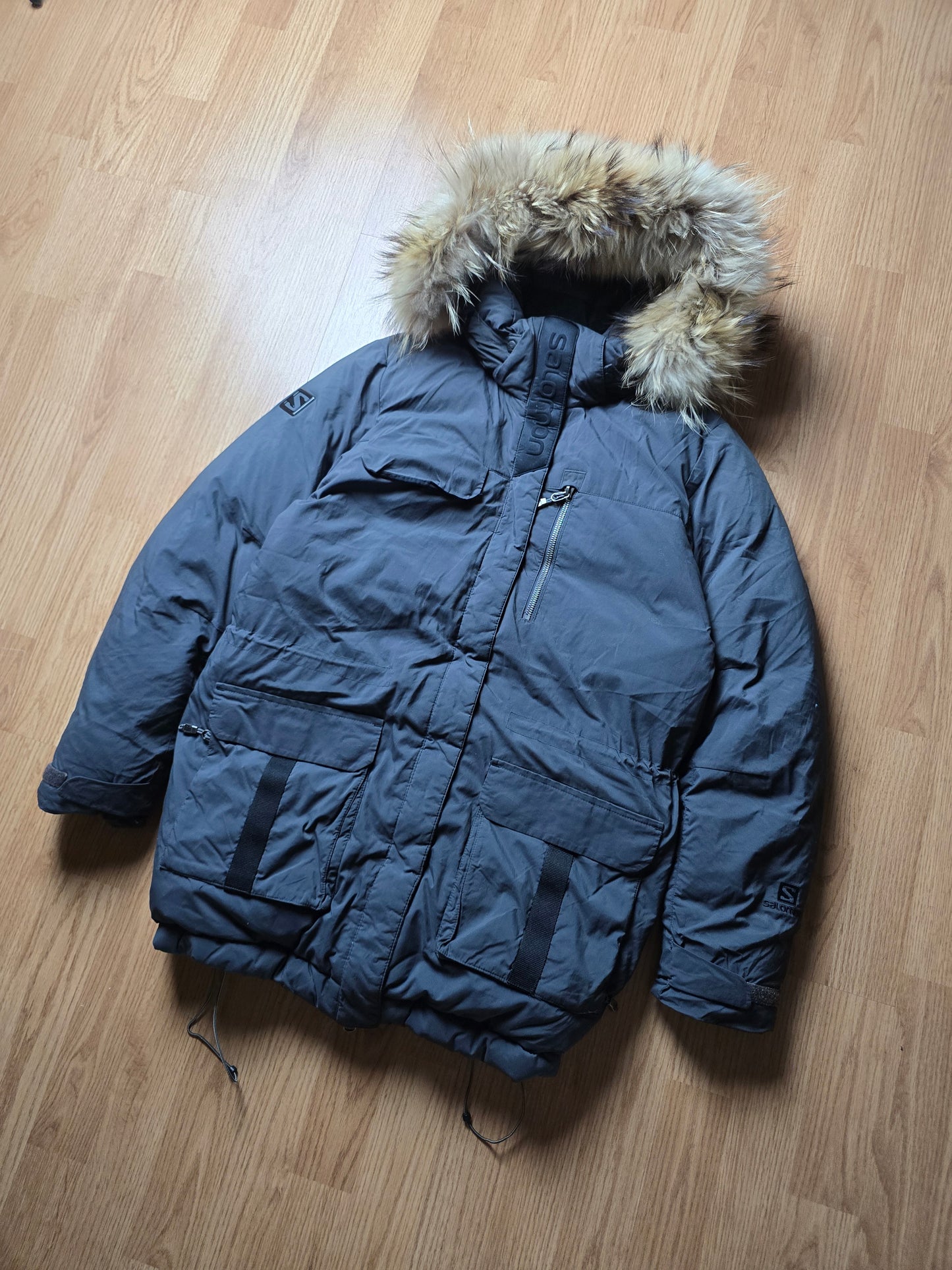 Salomon Metro Goose Down Fur Hooded Jacket (M)