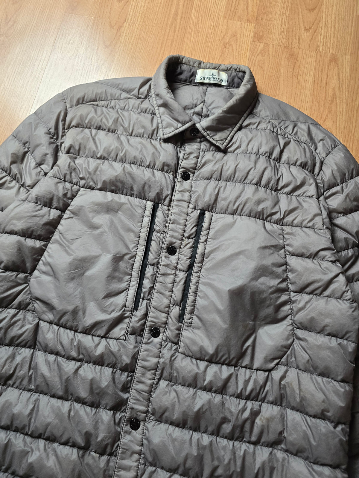 Stone Island Garment Dyed Micro Yarn Down Overshirt Jacket (XXL)