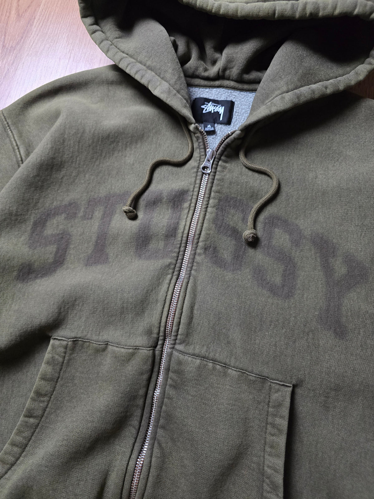 Stussy Faded Graphic Zip Hoodie (M)