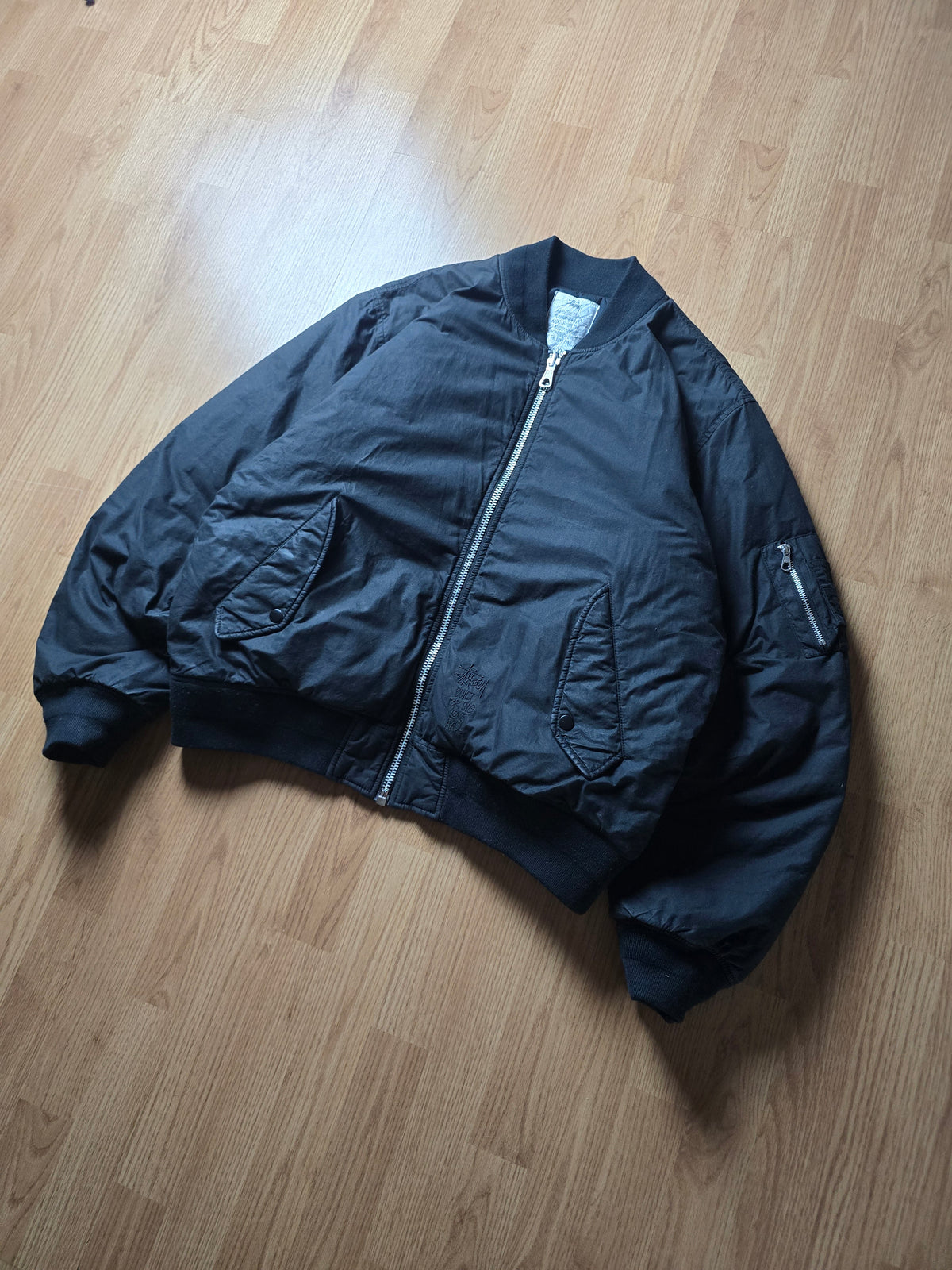 Stussy Reversible Waxed Built Bomber Jacket (XL)