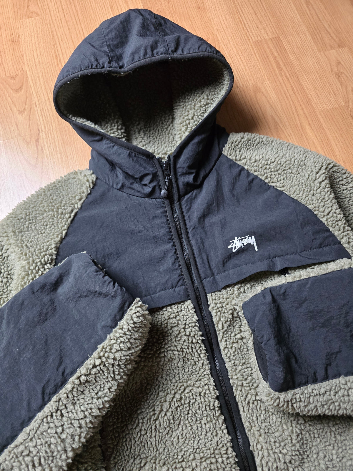 Stussy Sherpa Panelled Hooded Jacket (L)