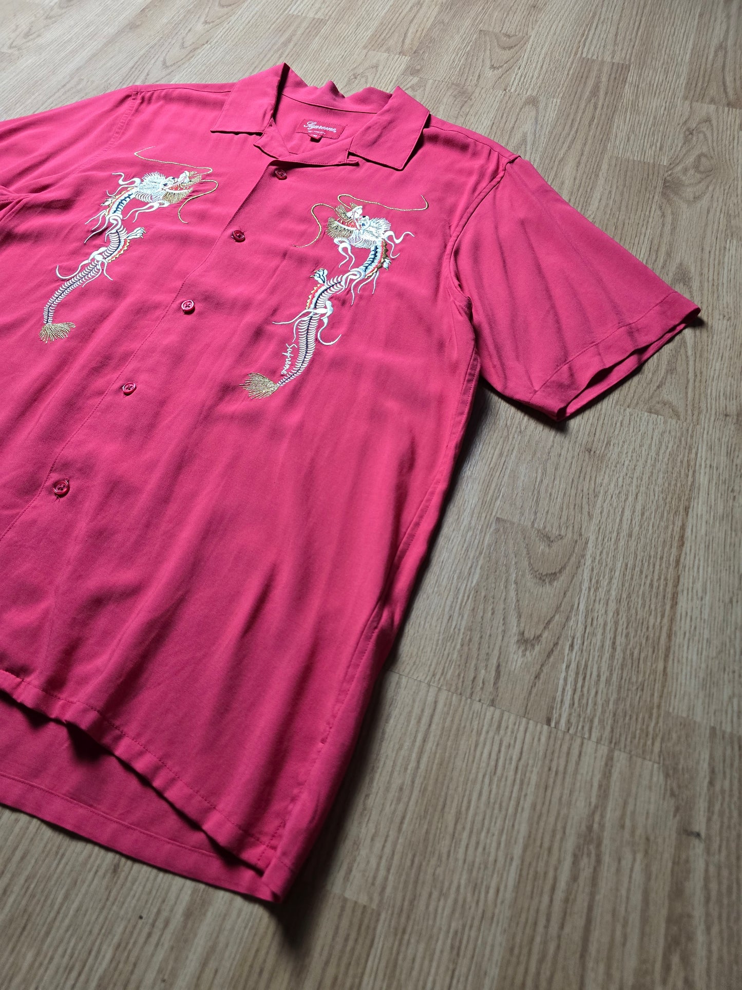 Supreme Dragon Rayon Button Up Shirt (M)