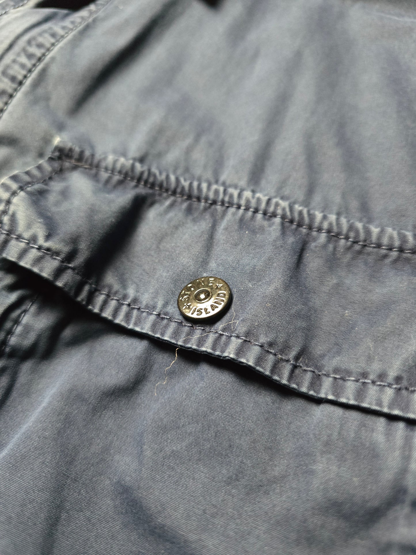 Stone Island Garment Dyed Cotton Zip Overshirt (L/XL)