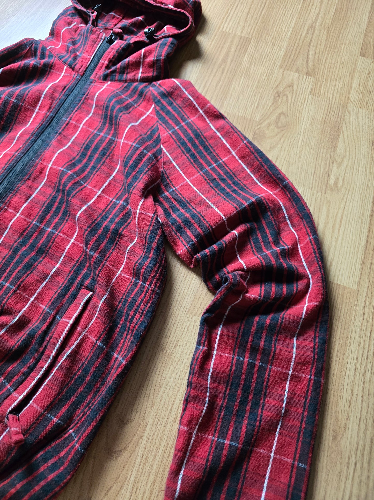 00s Stussy Plaid Zip Up Lightweight Cotton Jacket (M)