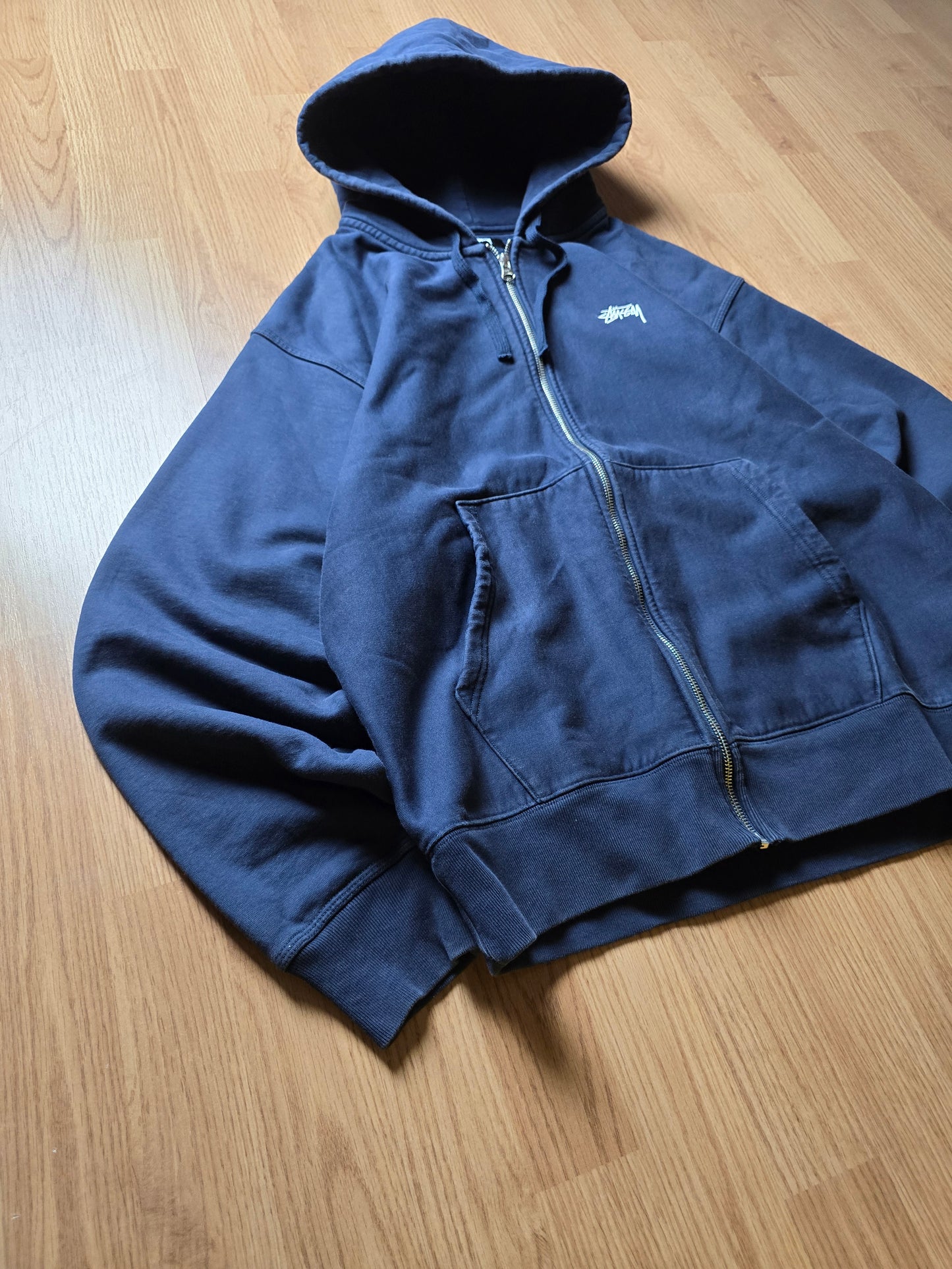 Stussy Stock Logo Zip Hoodie (L)