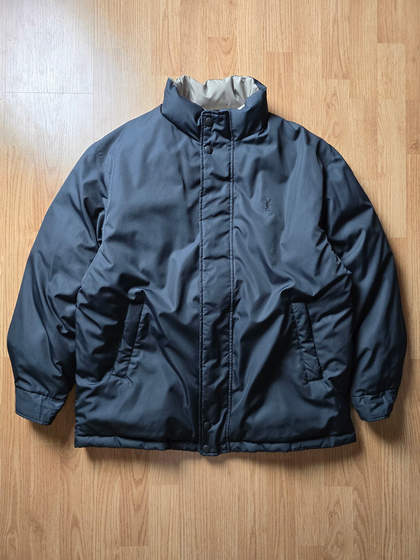 Vintage YSL Reversible Down Puffer Jacket (L)