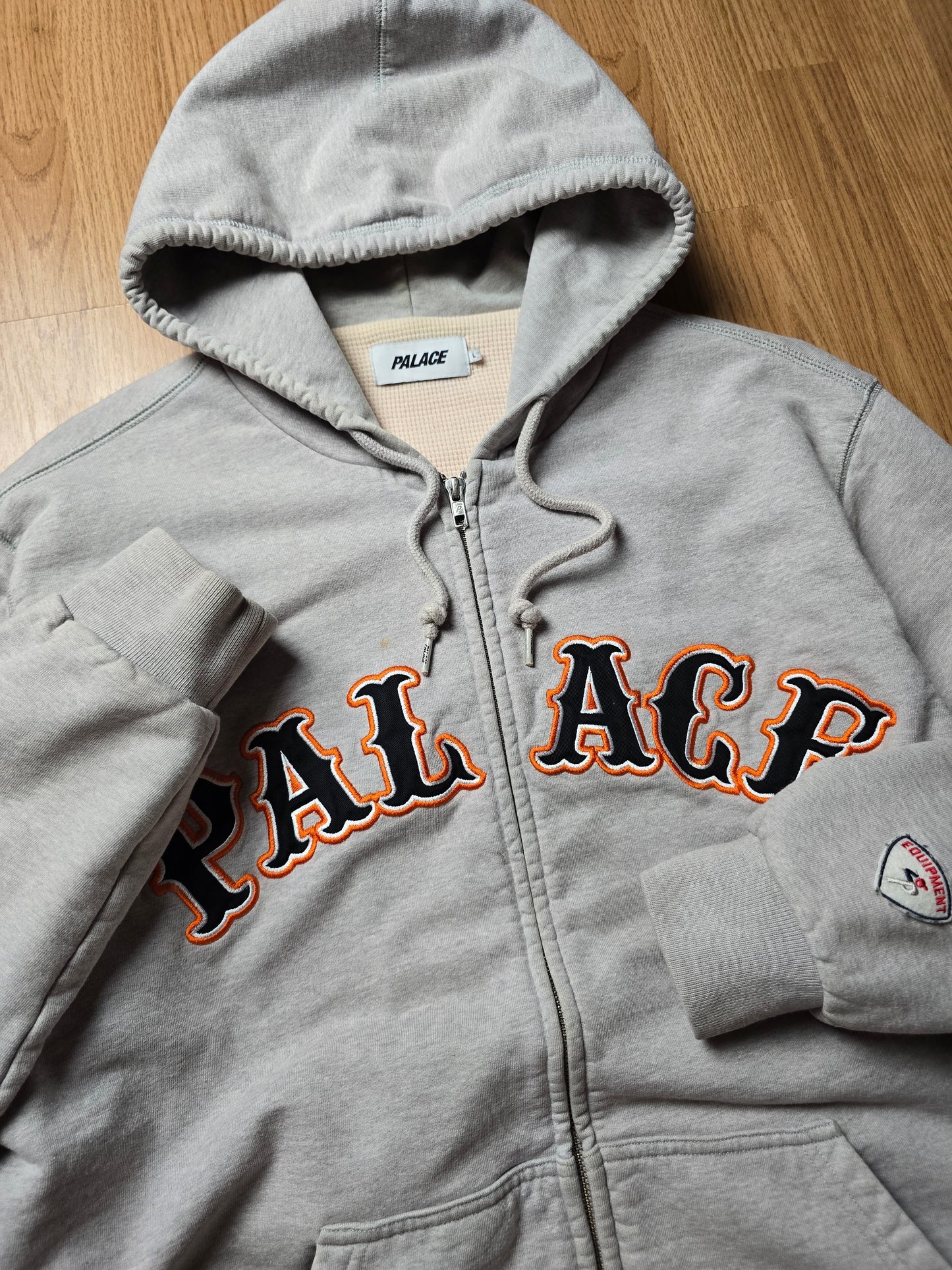Palace 'Arch' Thermal Lined Zip Up Hoodie (L)