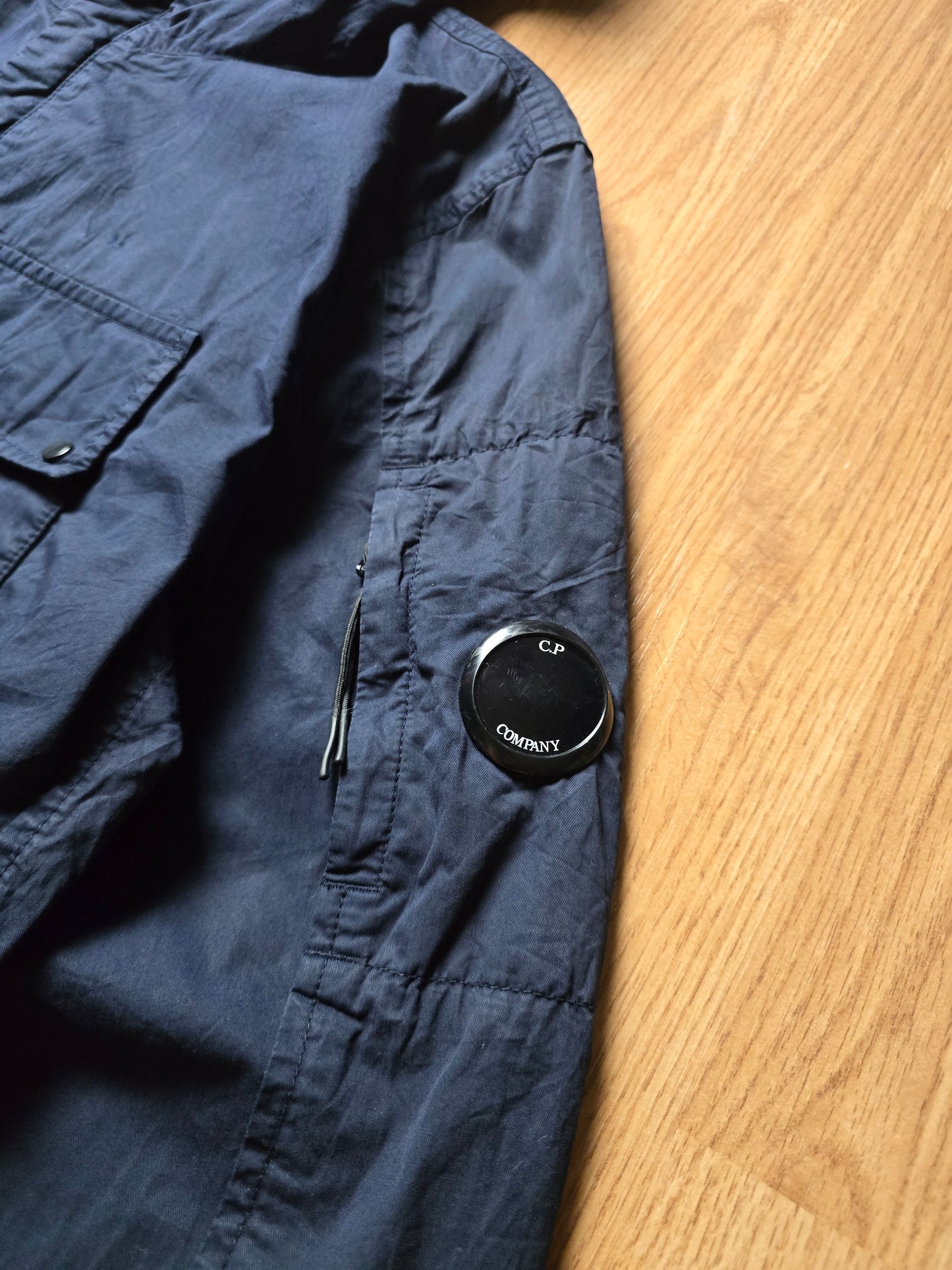 C.P. Company Hooded Gabardine Arm Lens Zip Shirt Jacket (M/L)