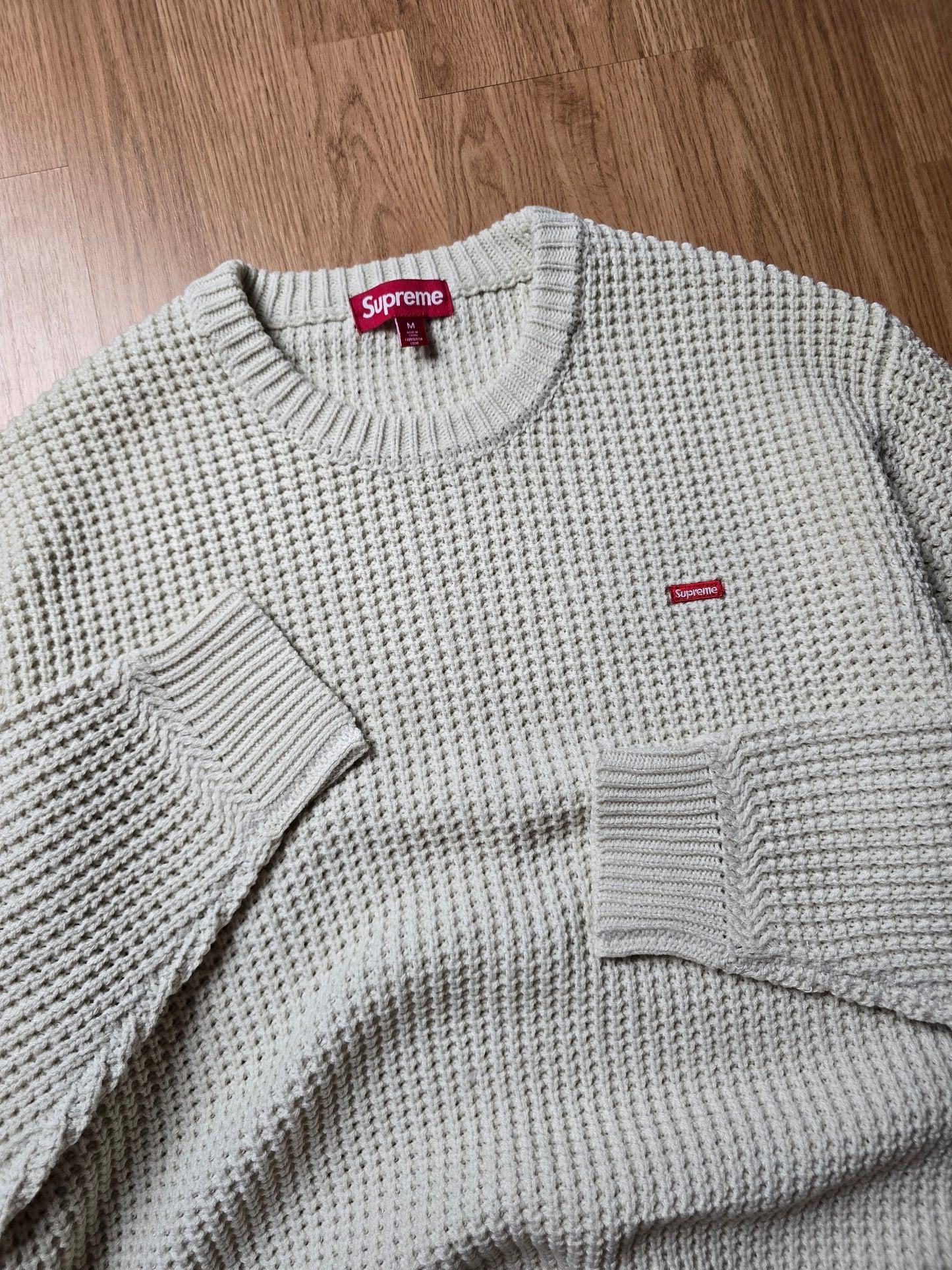 Supreme Small Box Waffle Knit Sweater (M/L)