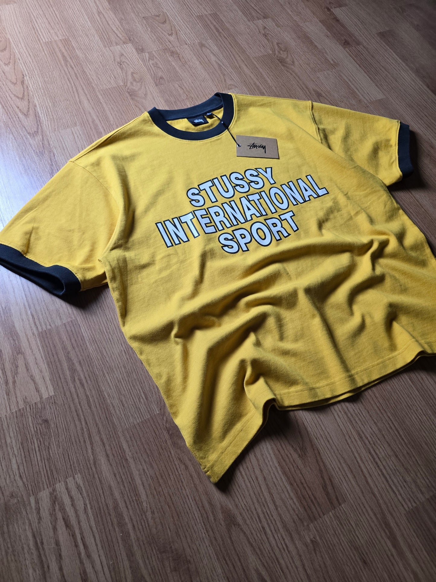 Stussy Heavy Jersey Crew Ringer T-shirt (L)