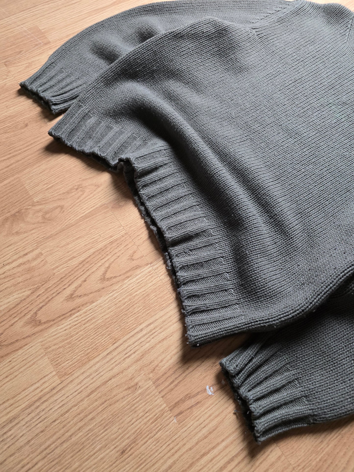 90s Stone Island Green Edge Wool Knit Sweater (M/L)