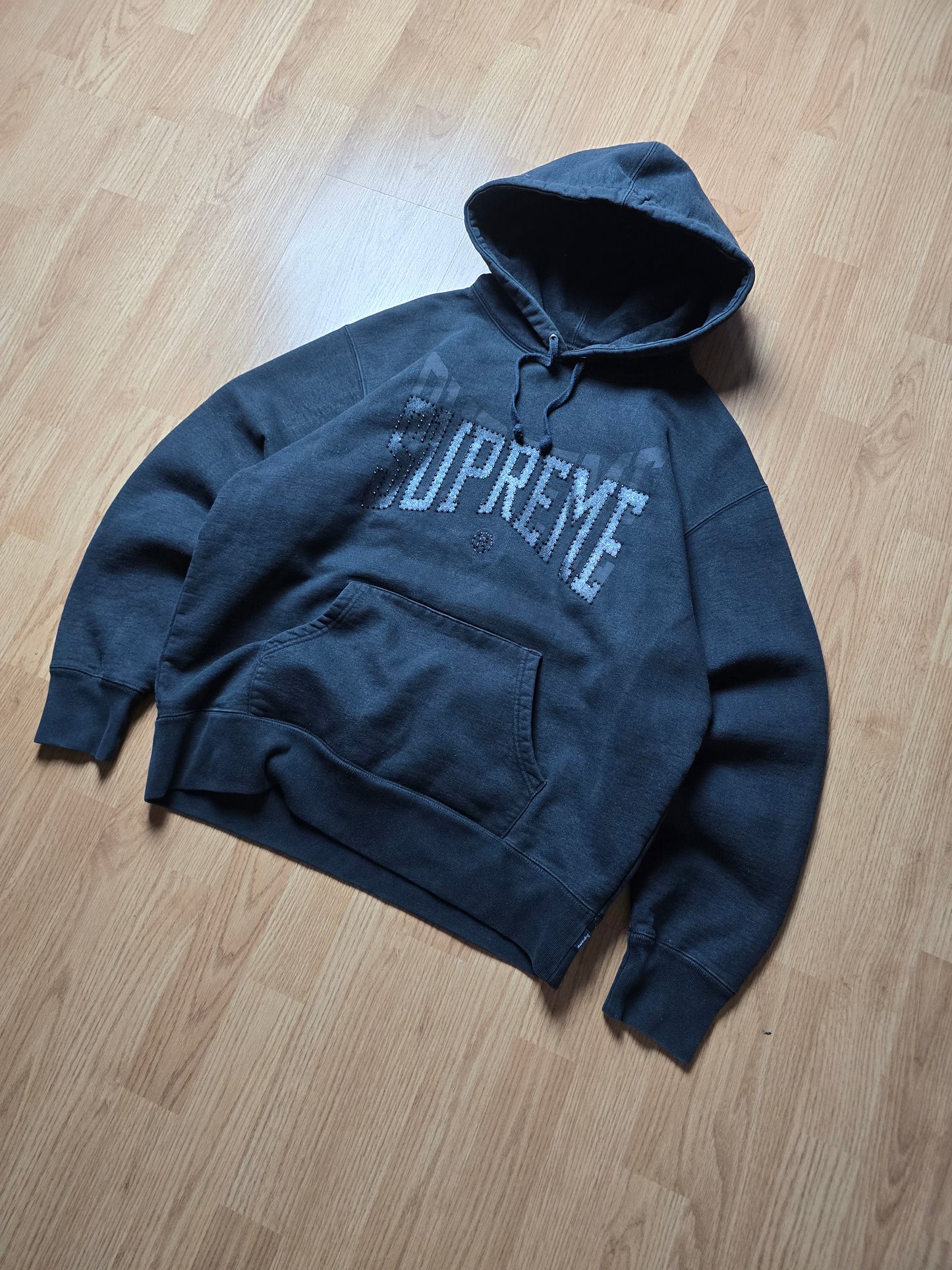 Supreme Rhinestone Shadow Hoodie (M)
