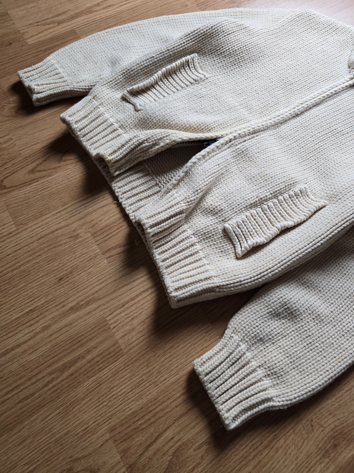 Stone Island AW03 Heavyweight Wool Zip Knitted Jumper (S/M)