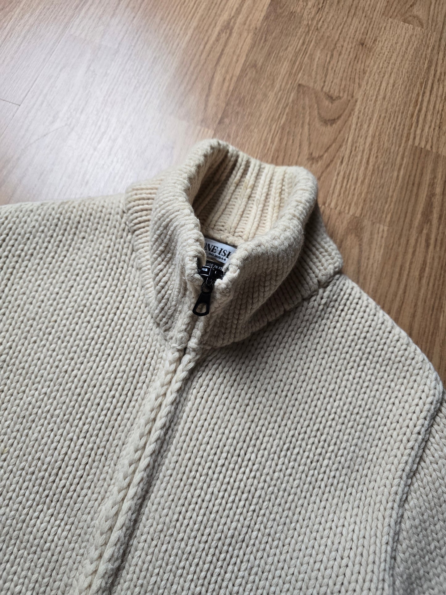 Stone Island AW03 Heavyweight Wool Zip Knitted Jumper (S/M)