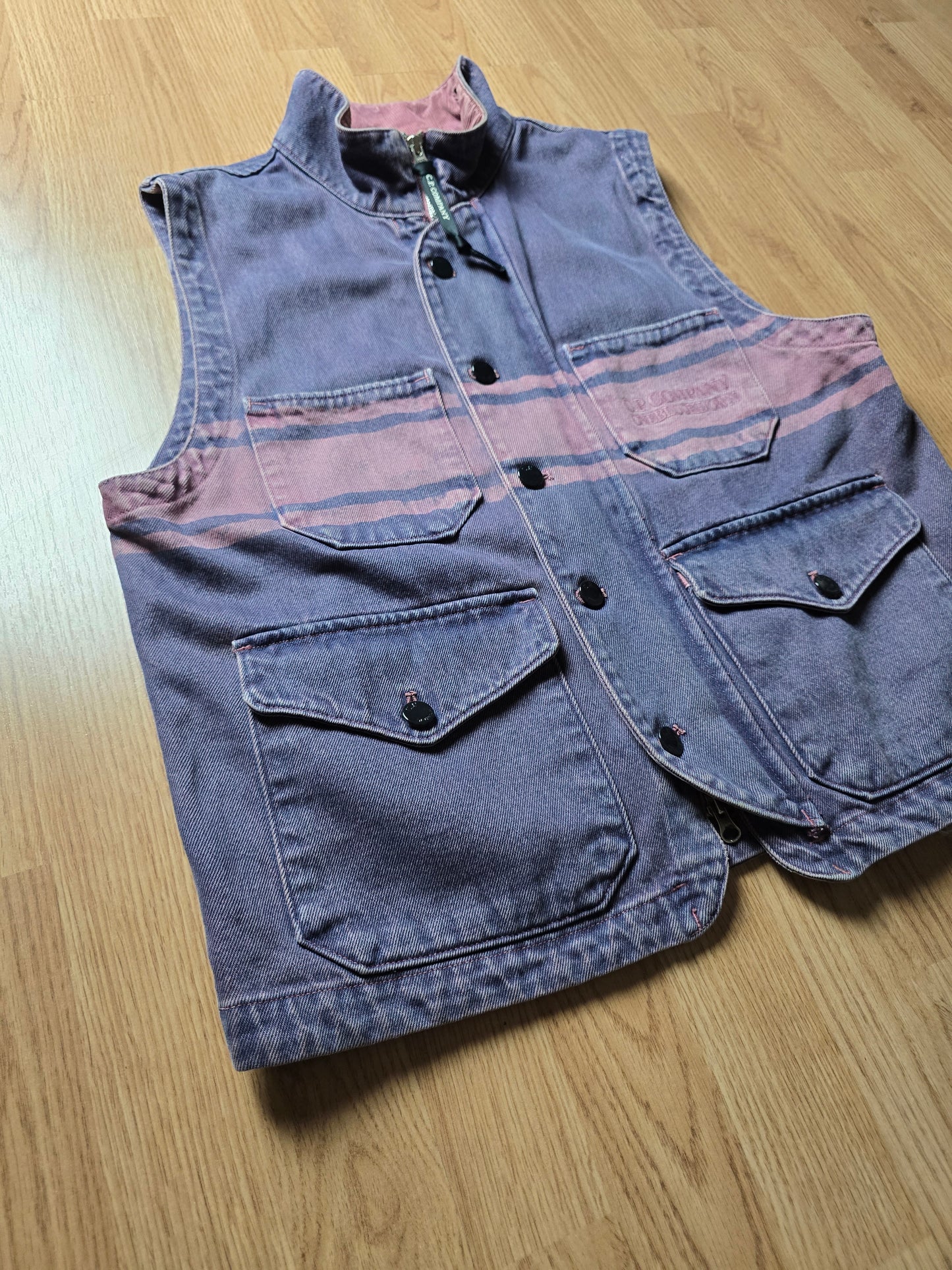 C.P. Company x One Bock Down Denim Utility Vest (M)