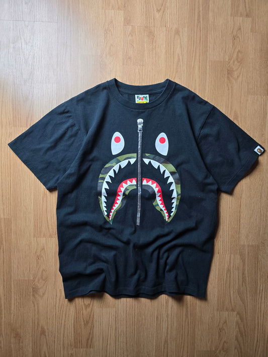 BAPE ABC Camo Shark Zip T-shirt (M)
