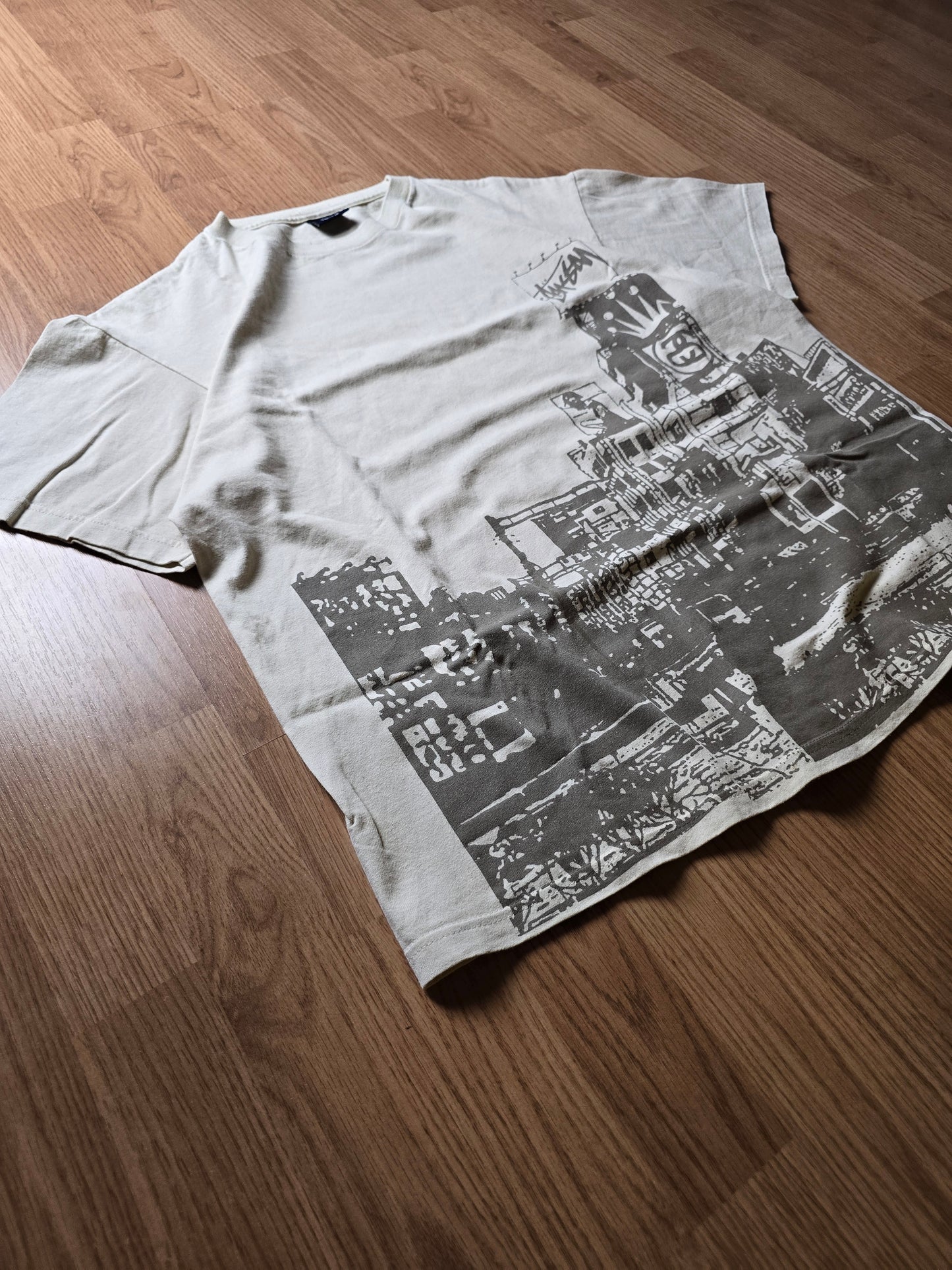 Vintage Stussy City Print T-shirt (L)
