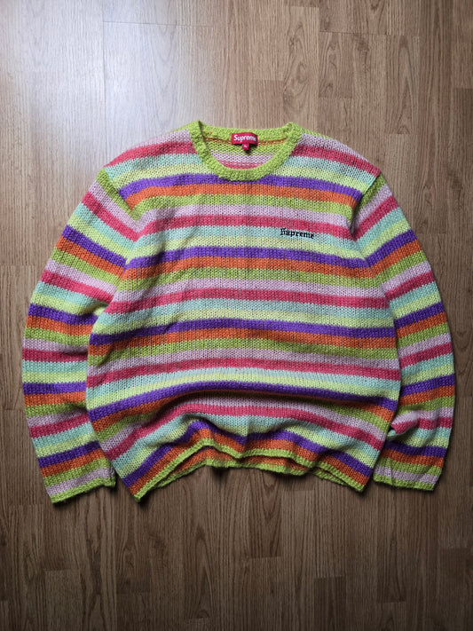 Supreme Stripe Mohair Knit Sweater  (L/XL)