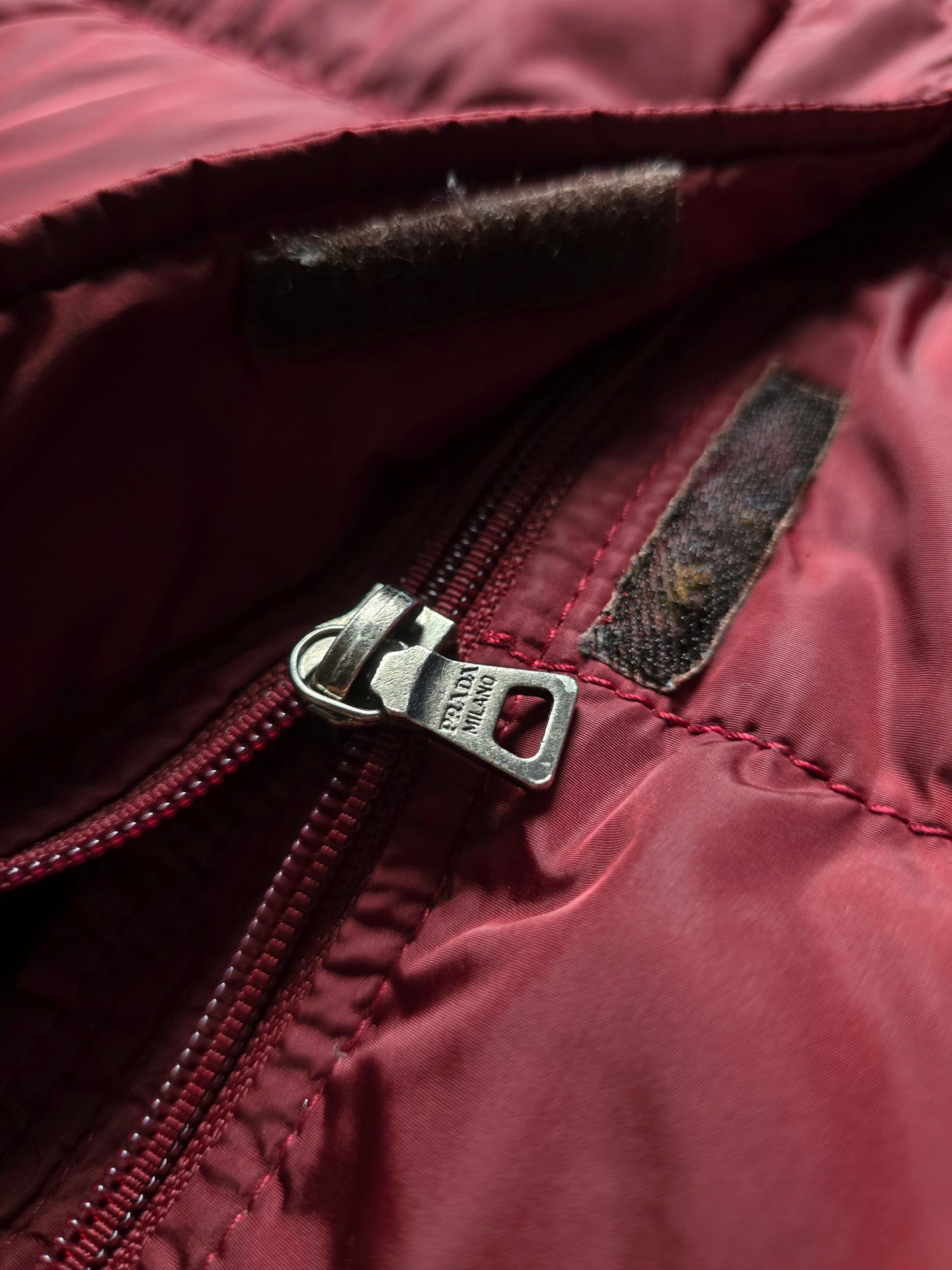 00s Prada Sport Nylon Shimmer Down Technical Toggle Puffer Jacket (S)