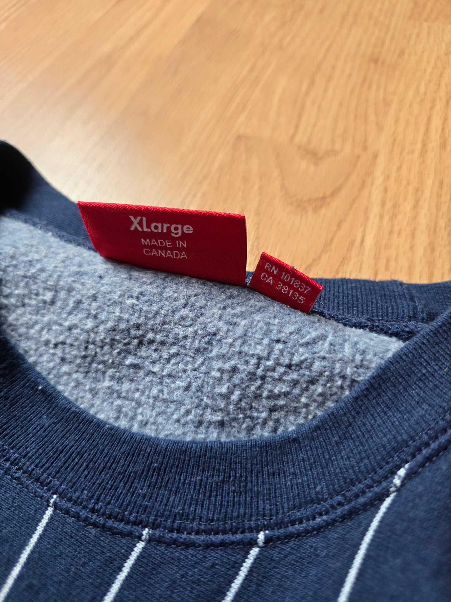 Supreme Pinstripe Crewneck Sweatshirt (XL)