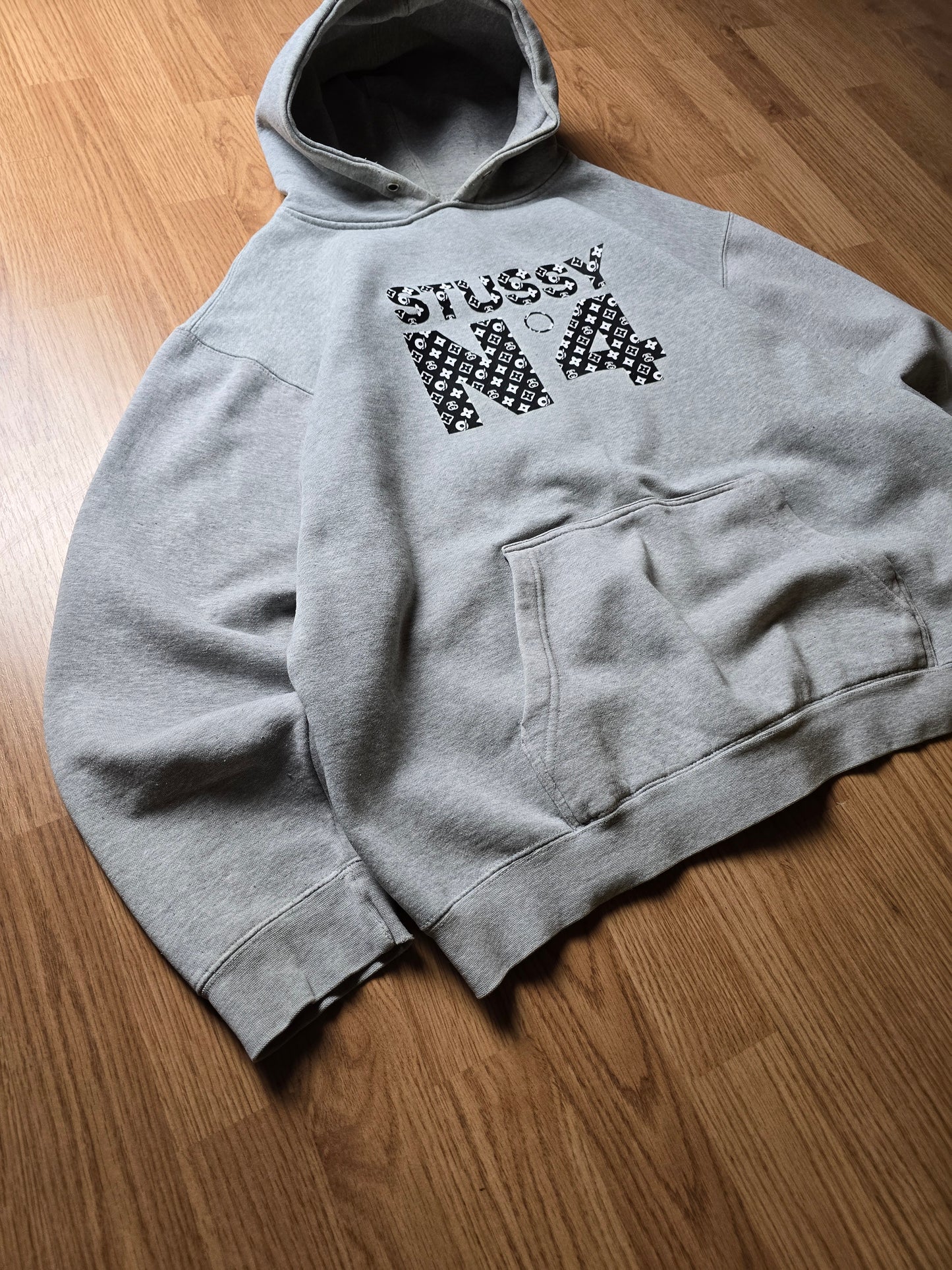 Vintage Stussy 'Louis Vuitton' N4 monogram hoodie (M)