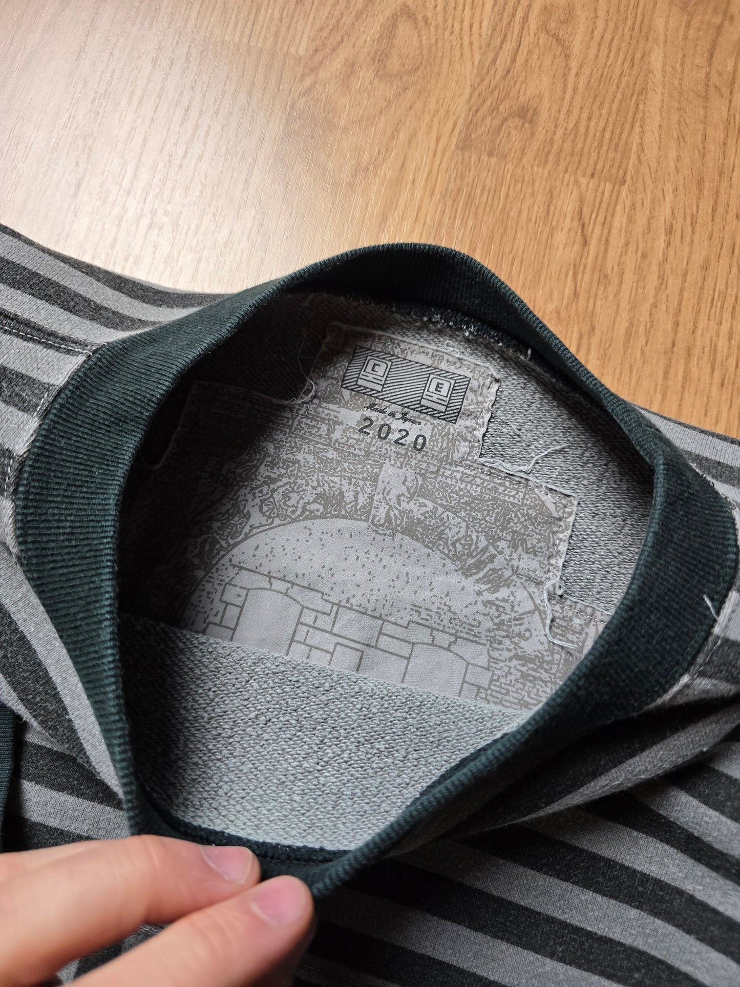 Cav Empt Overdyed Stripe Crewneck Sweatshirt (M/L)