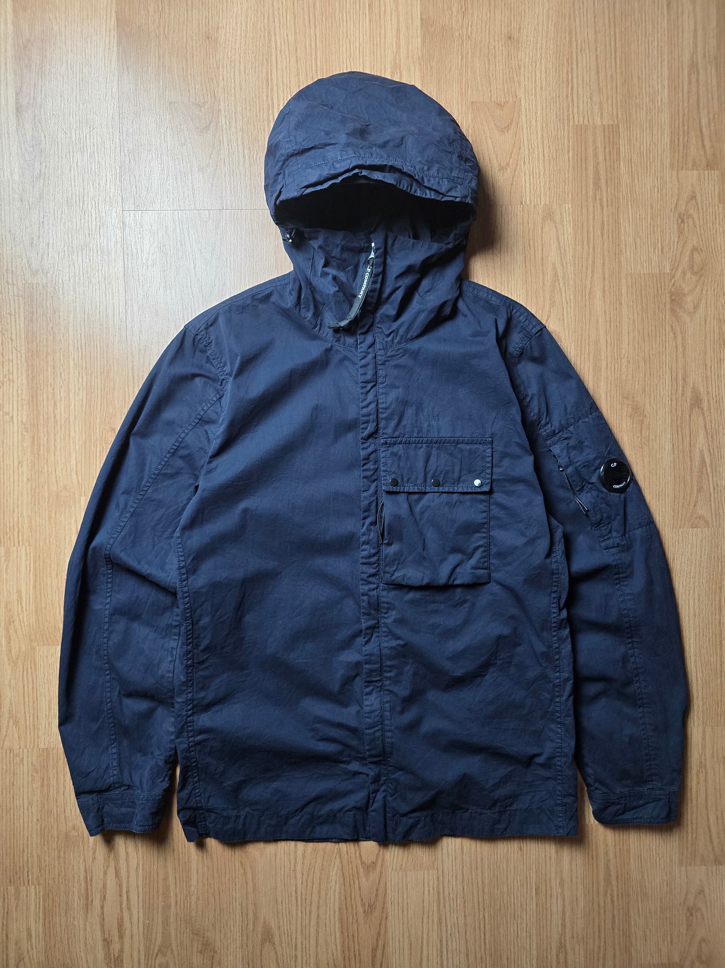 C.P. Company Hooded Gabardine Arm Lens Zip Shirt Jacket (M/L)