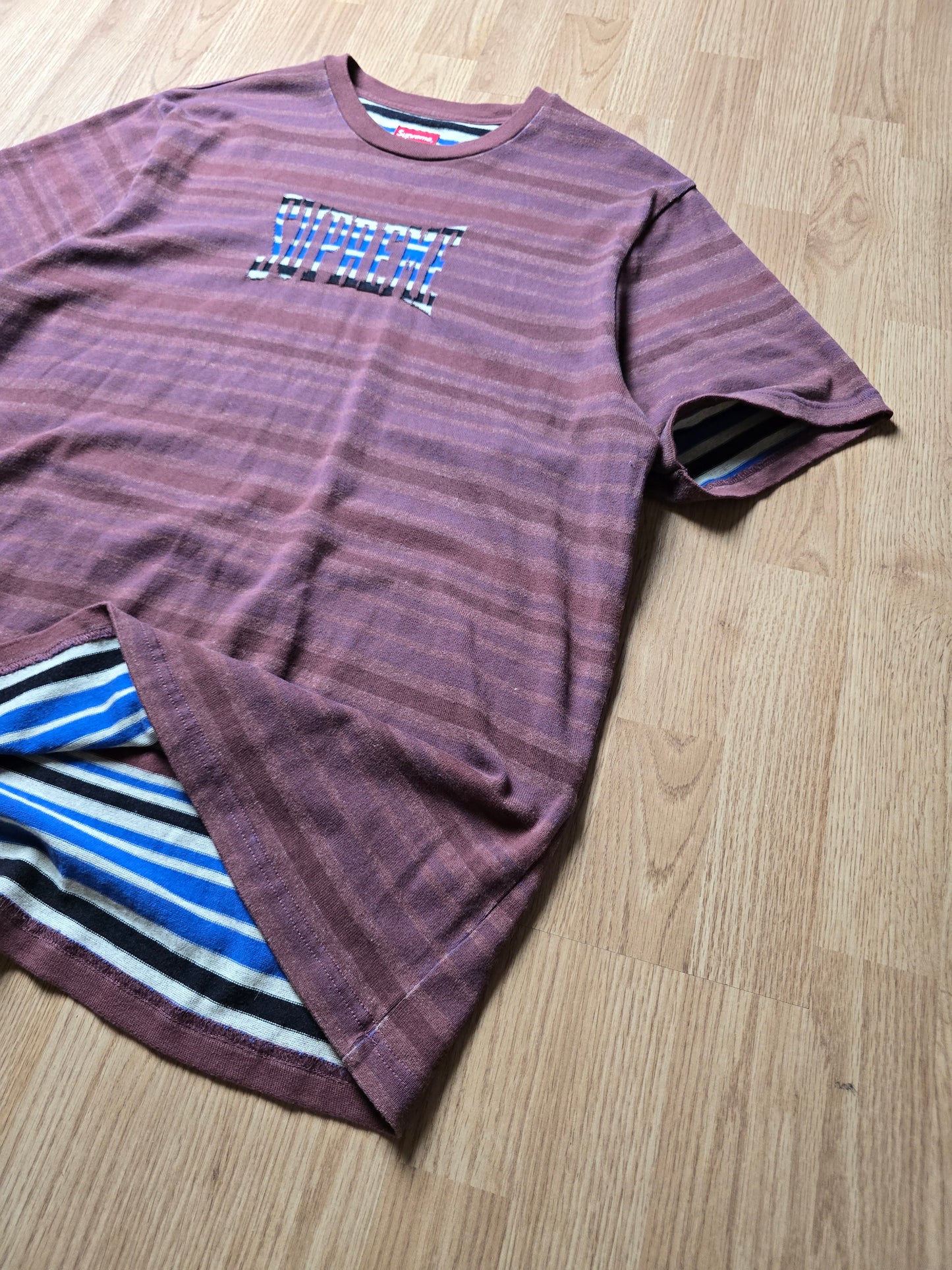 Supreme Inverted Stripe S/S Tee (L)