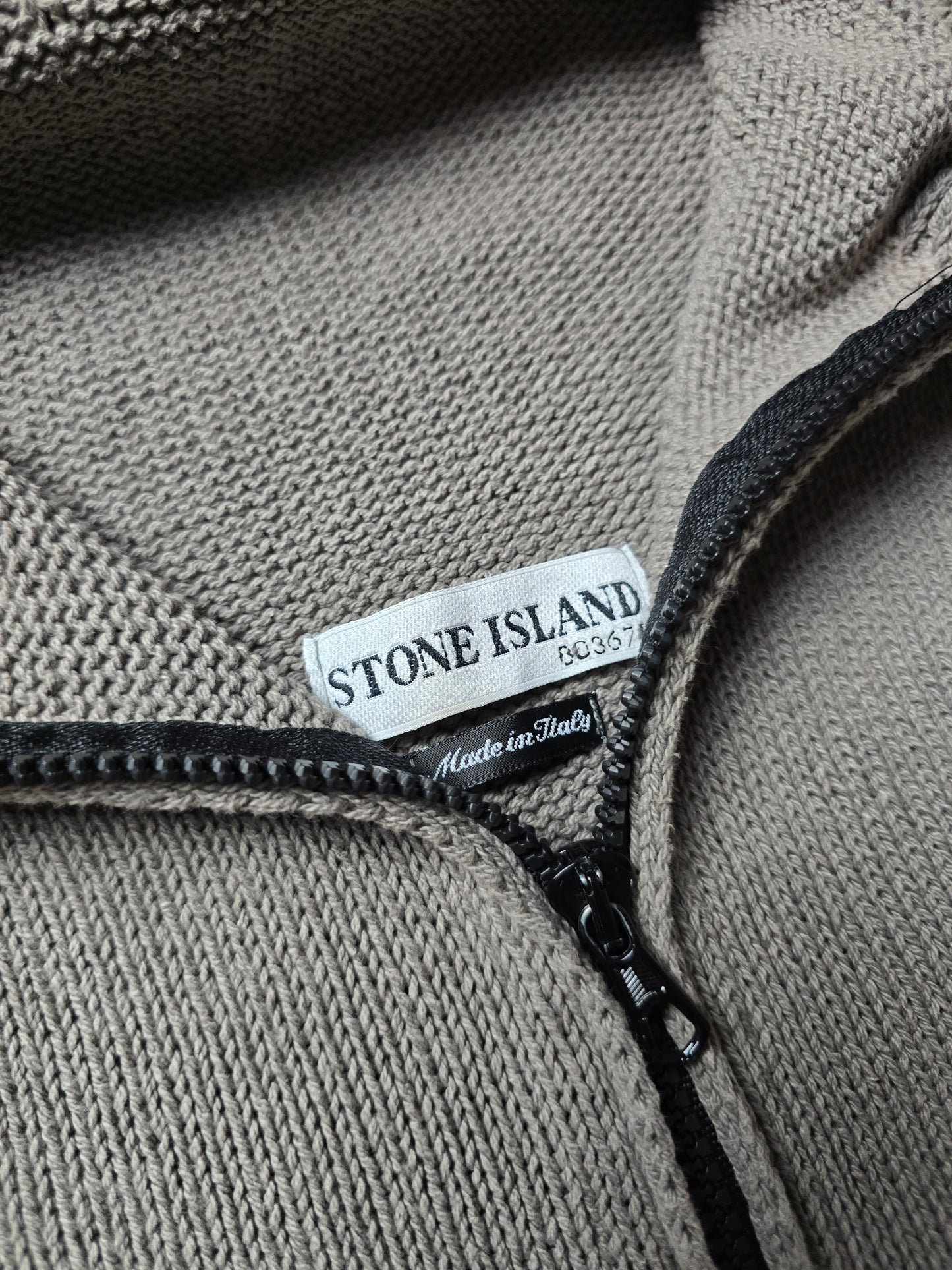 Stone Island SS03 1/4 zip Cotton Knit Hoodie (S/M)