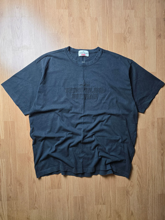 Supreme x Stone Island Embroidered Logo T-shirt (XL)