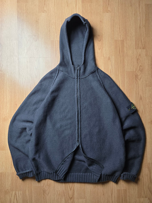 Stone Island 2005 Heavyweight Cotton Knit Hoodie (L/XL)