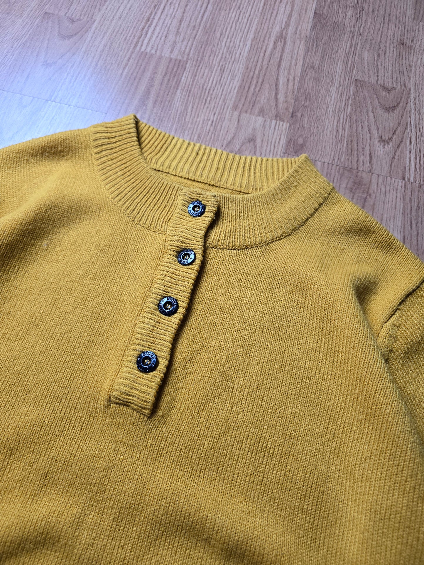 Vintage Stone Island 1/4 Button Knit Sweater (M)