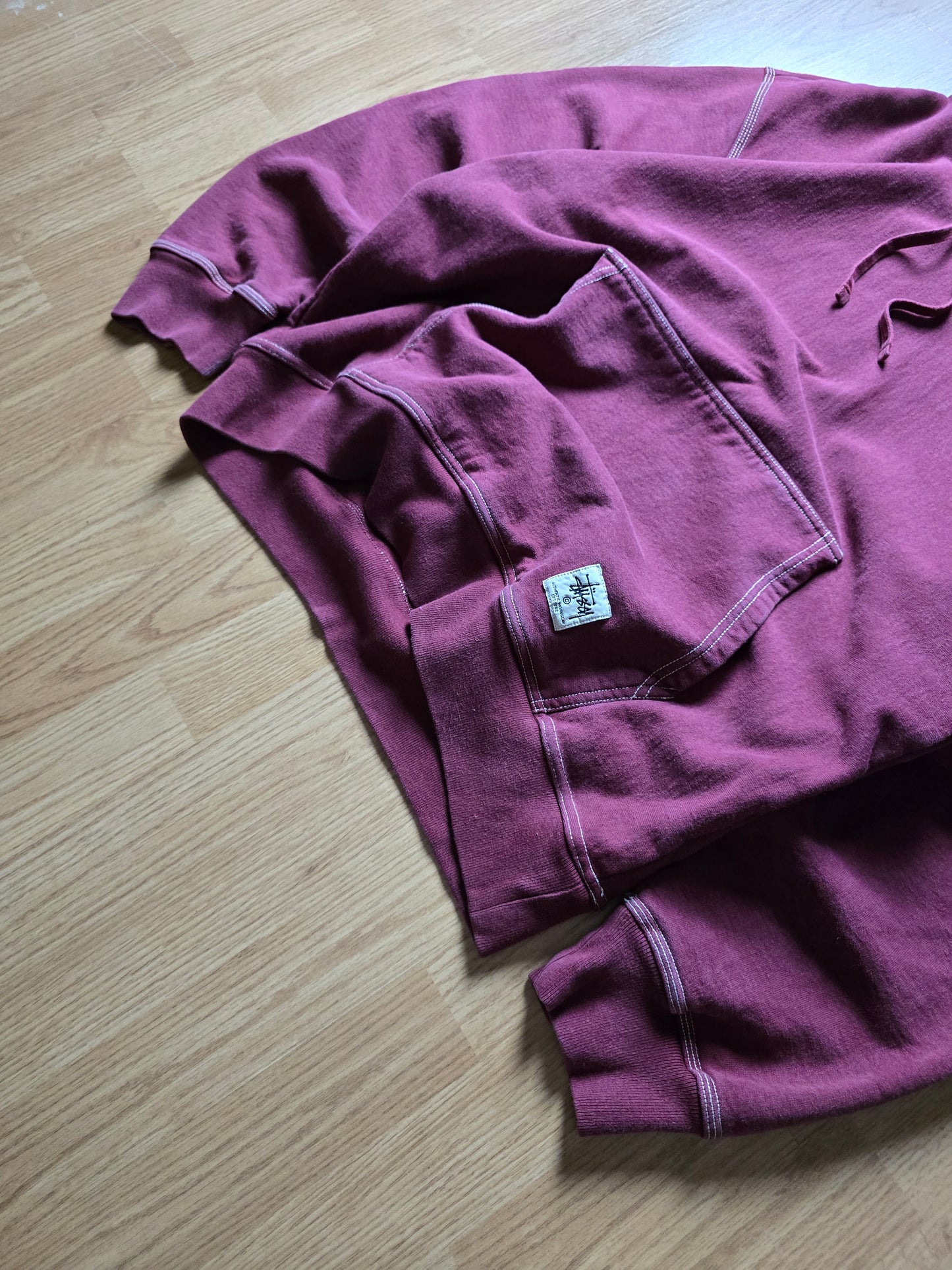 Stussy Contrast Stitch Label Hoodie (L)