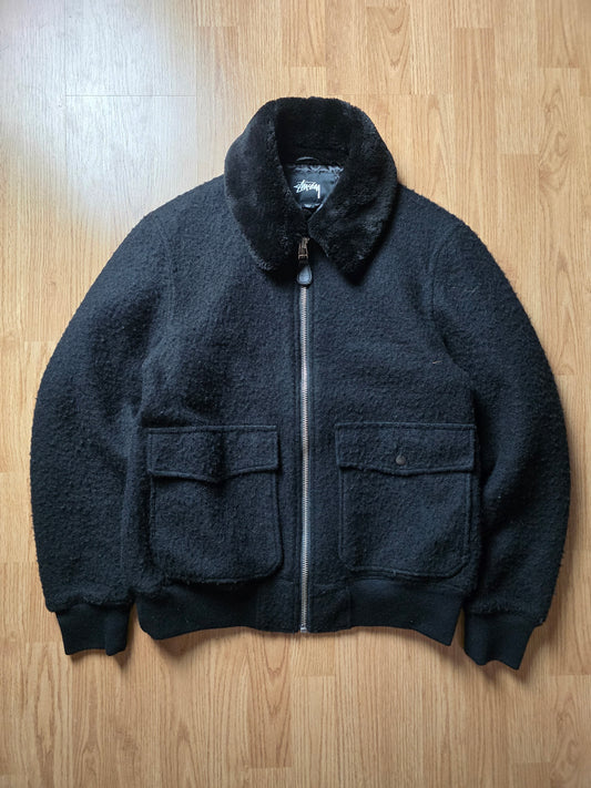 Stussy Wool B-10 Quilt Lined Bomber Jacket (M)