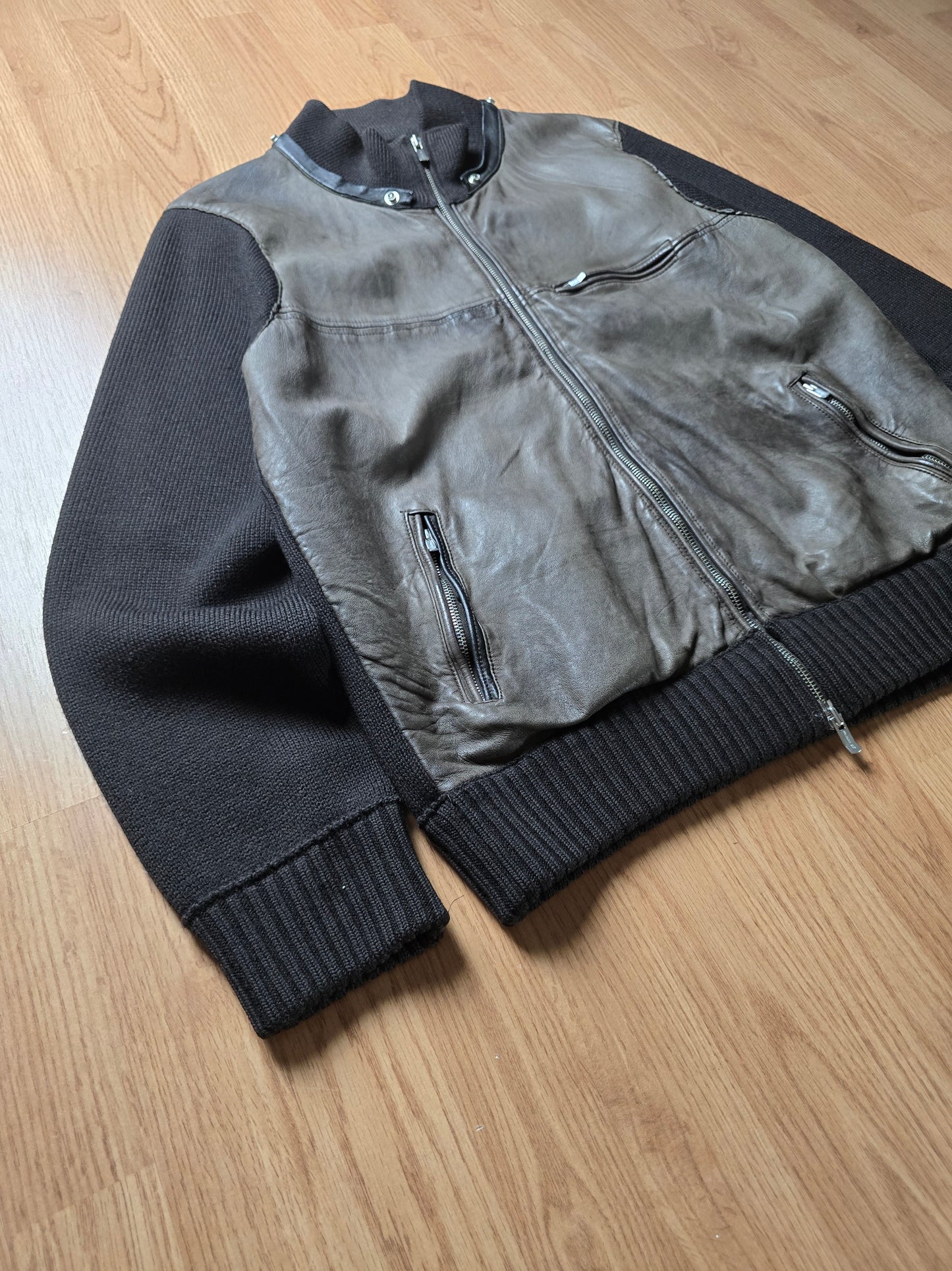 C.P. Company AW06 Leather & Wool Hybrid Jacket (M)