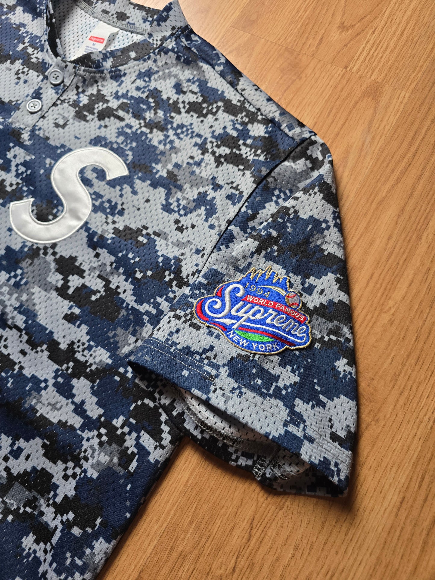 Supreme S Logo Henley Baseball Jersey (M/L)
