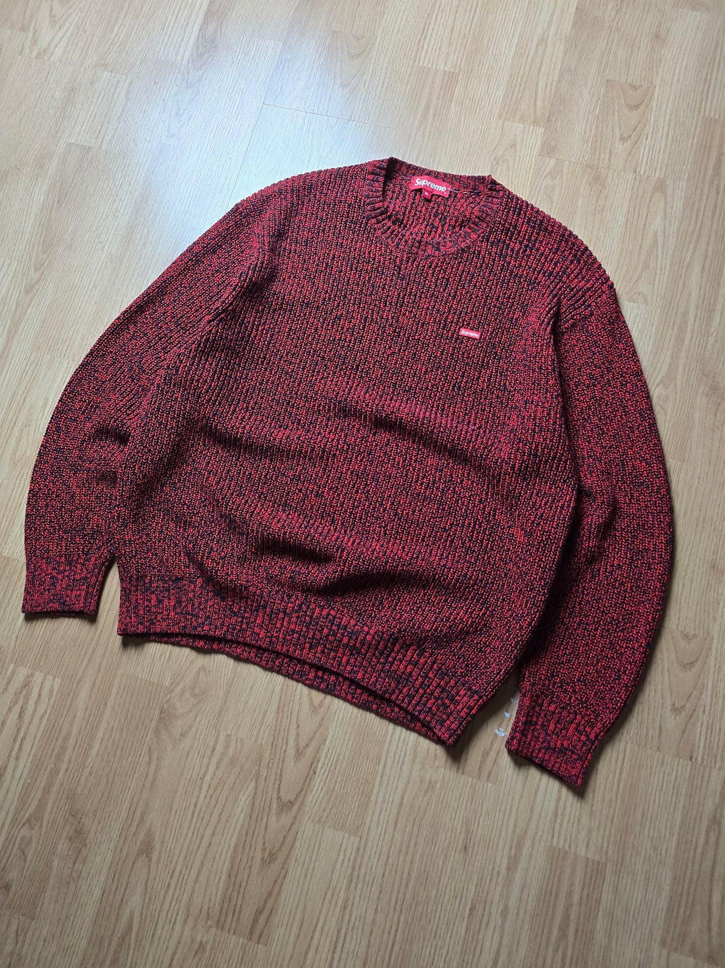 Supreme Melange Rib Knit Sweater  (L)