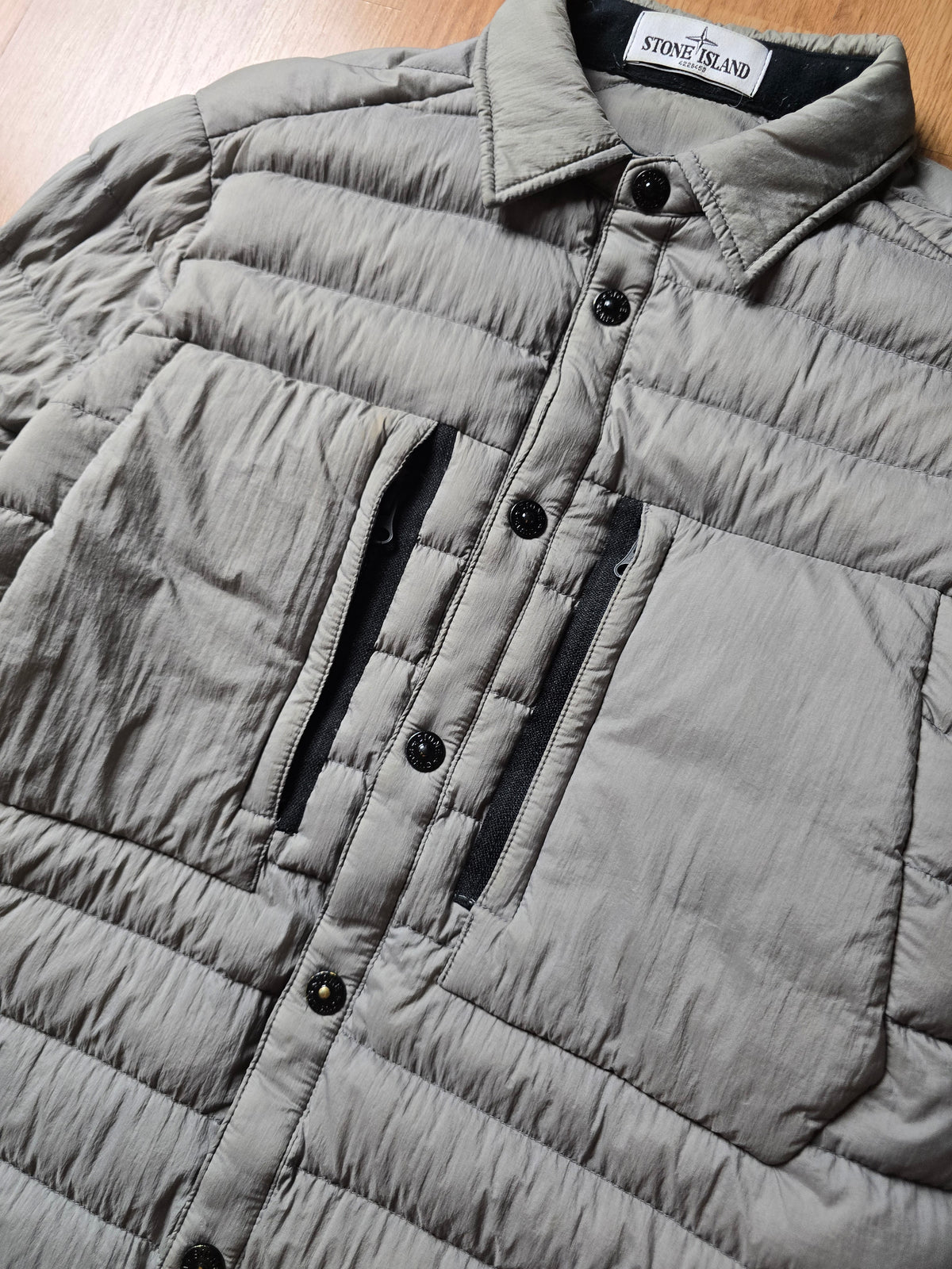 Stone Island Garment Dyed Micro Yarn Down Overshirt Jacket (S)