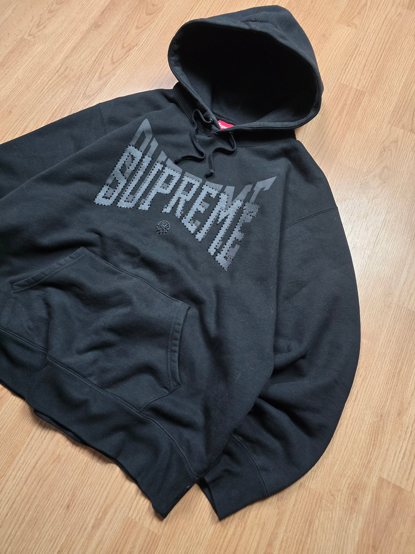 Supreme Rhinestone Shadow Hoodie (L)