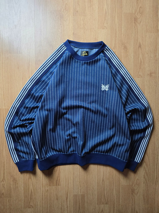 RARE Needles Pinstripe Crewneck Sweatshirt (M)