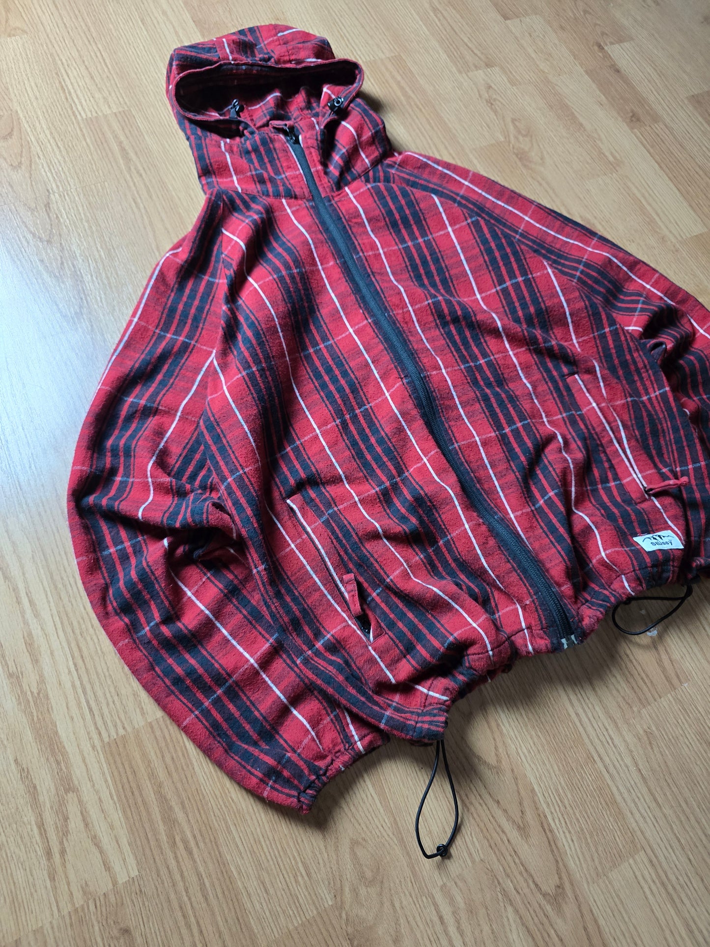 00s Stussy Plaid Zip Up Lightweight Cotton Jacket (M)