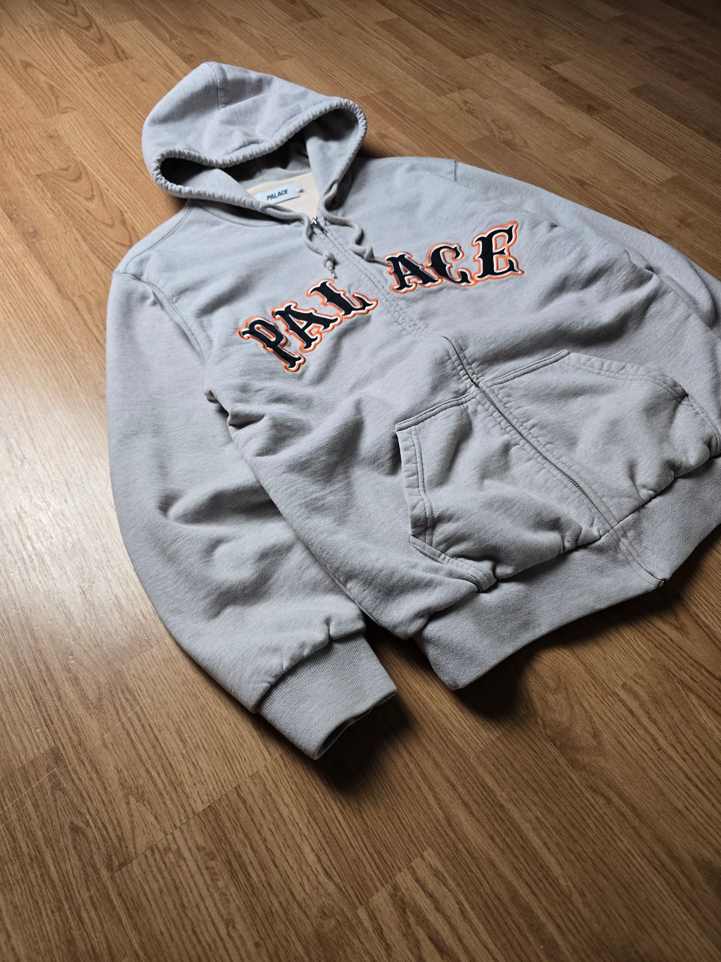 Palace 'Arch' Thermal Lined Zip Up Hoodie (L)
