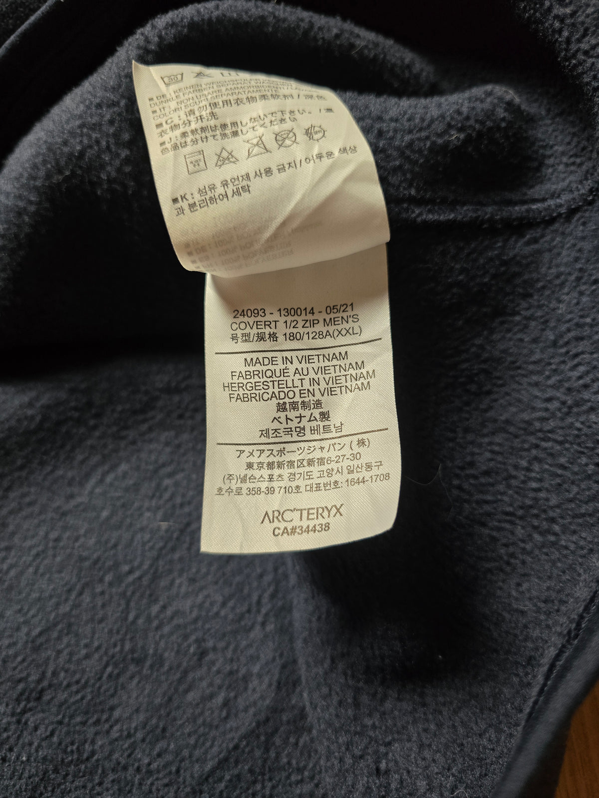 Arc'teryx 2021 Covert Polartec 1/2 Zip Fleece Jacket (2XL)