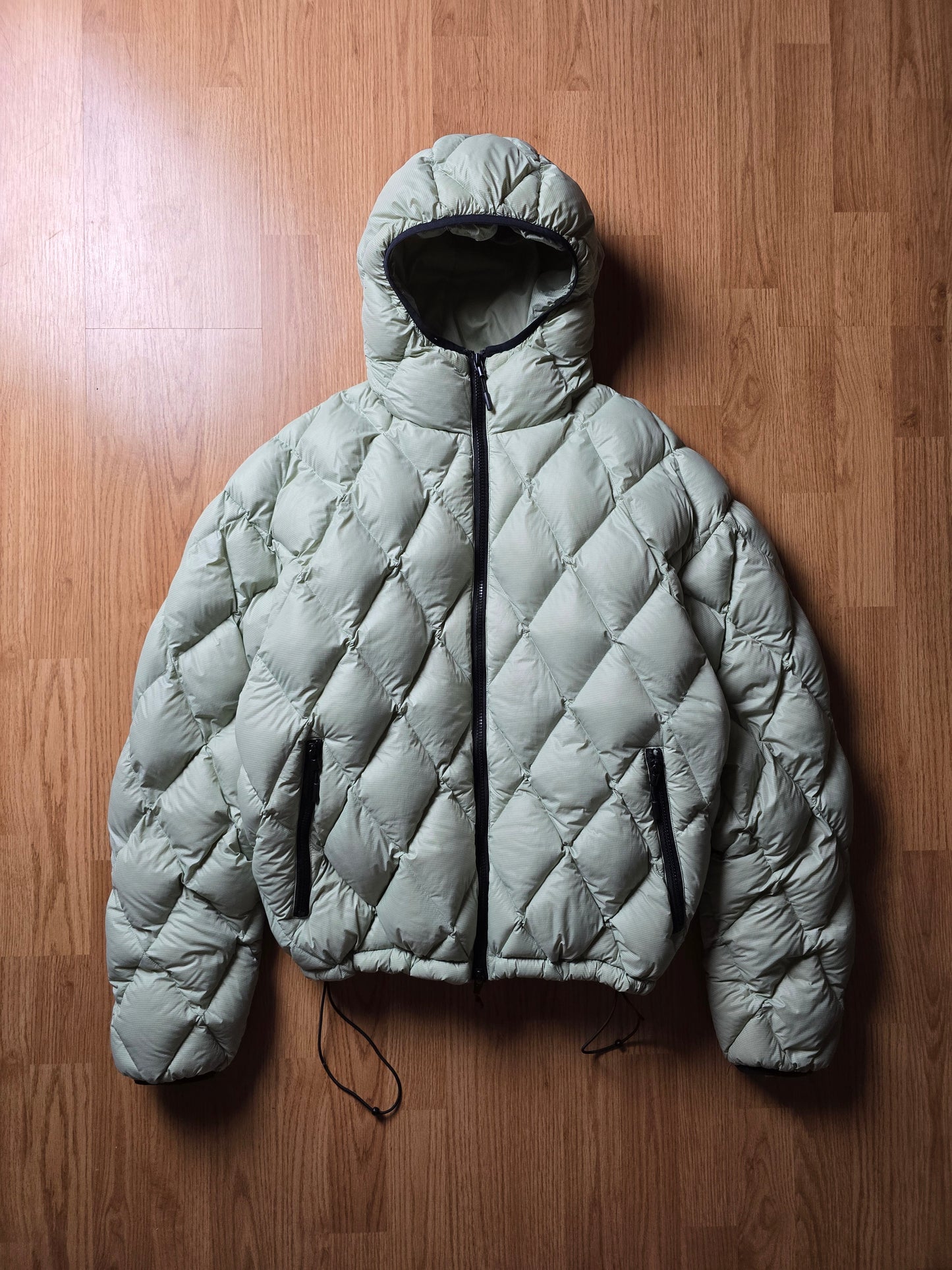 MKI Miyuki Zoku Diamond Shell-Down Hooded Bubble Puffer Jacket (M/L)