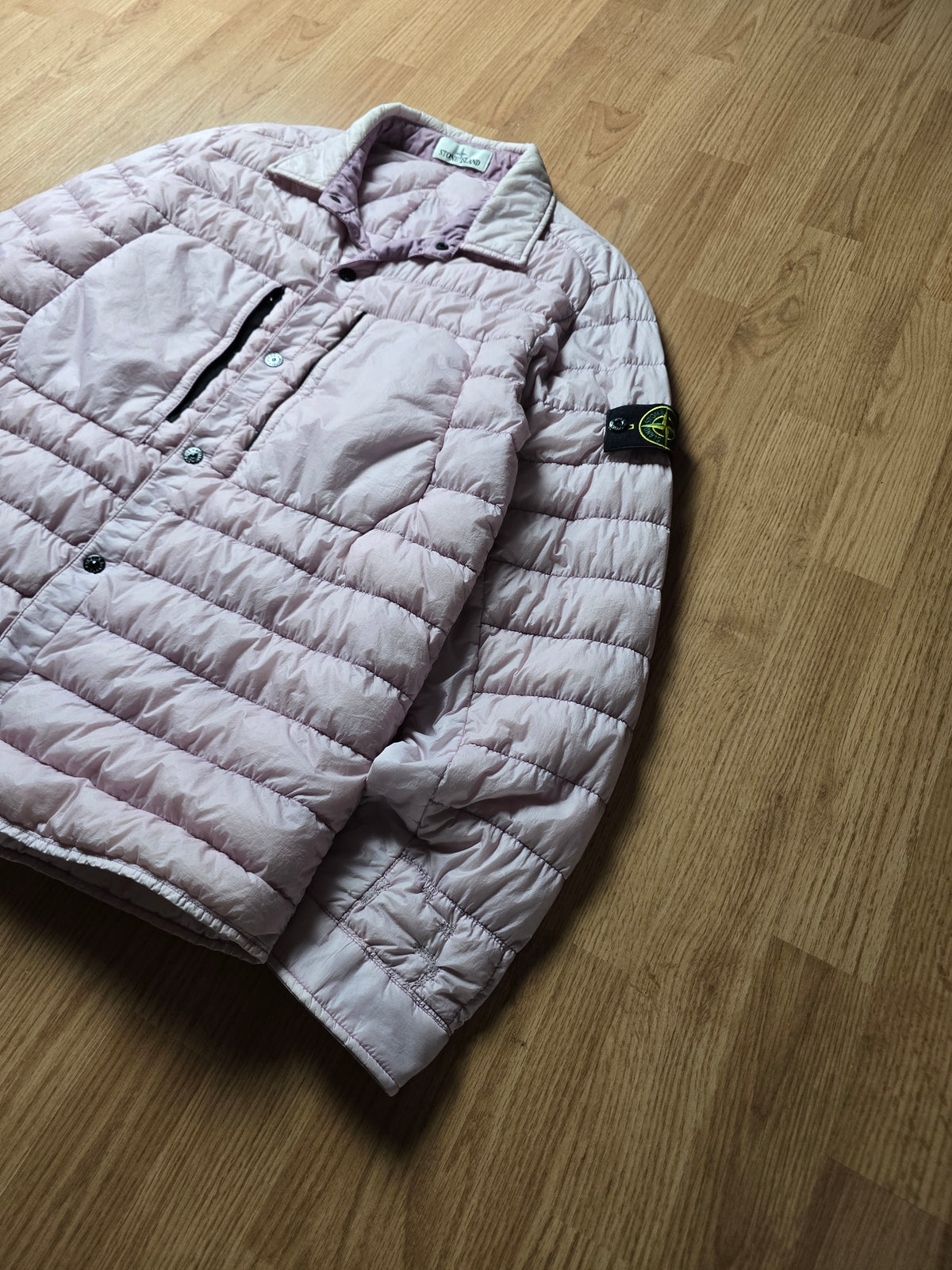 Stone Island Garment Dyed Micro Yarn Down Overshirt Jacket (XL)