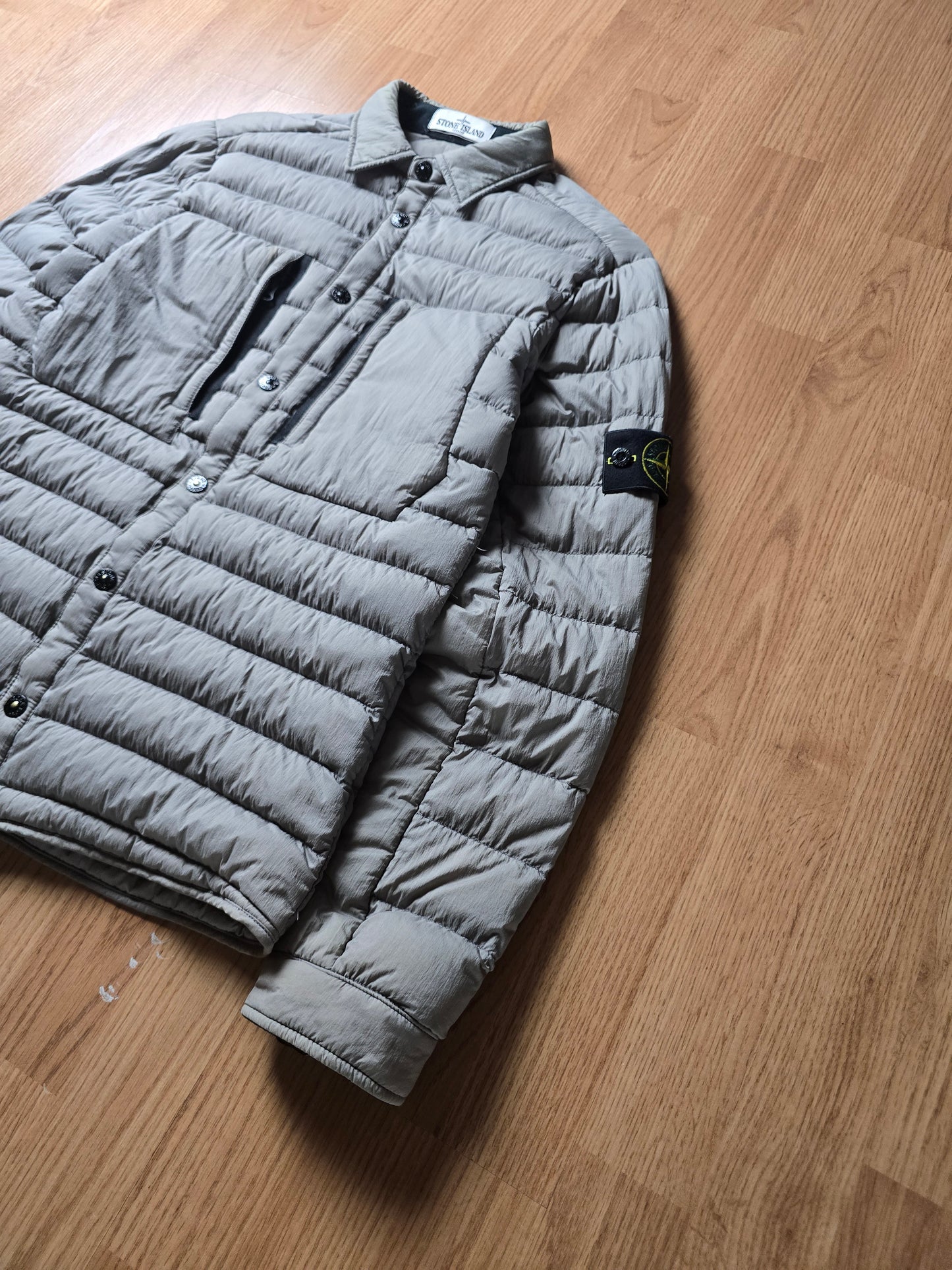 Stone Island Garment Dyed Micro Yarn Down Overshirt Jacket (S)